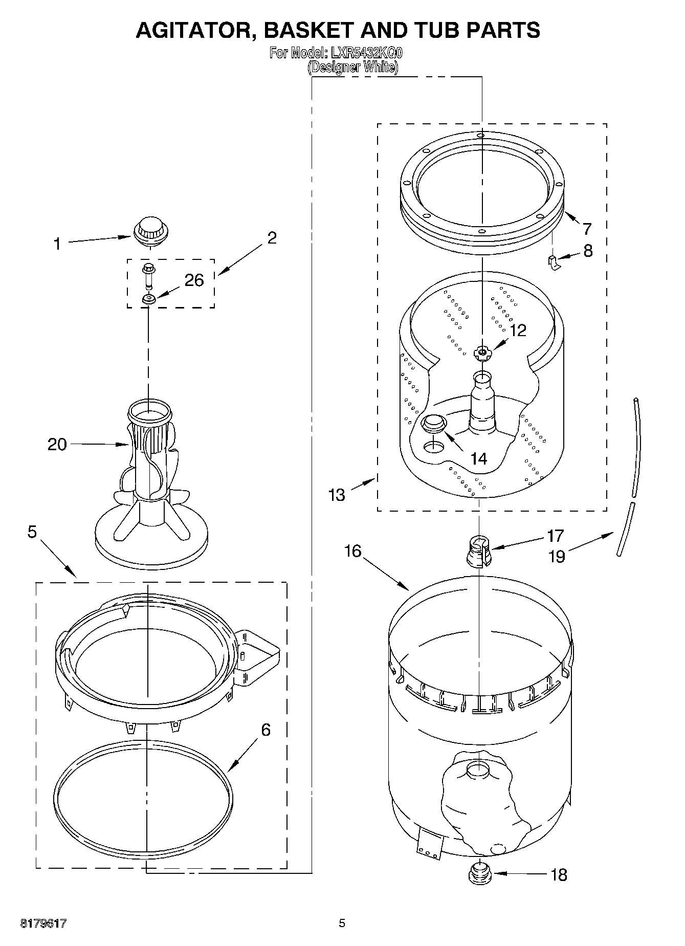 03 - AGITATOR, BASKET AND TUB