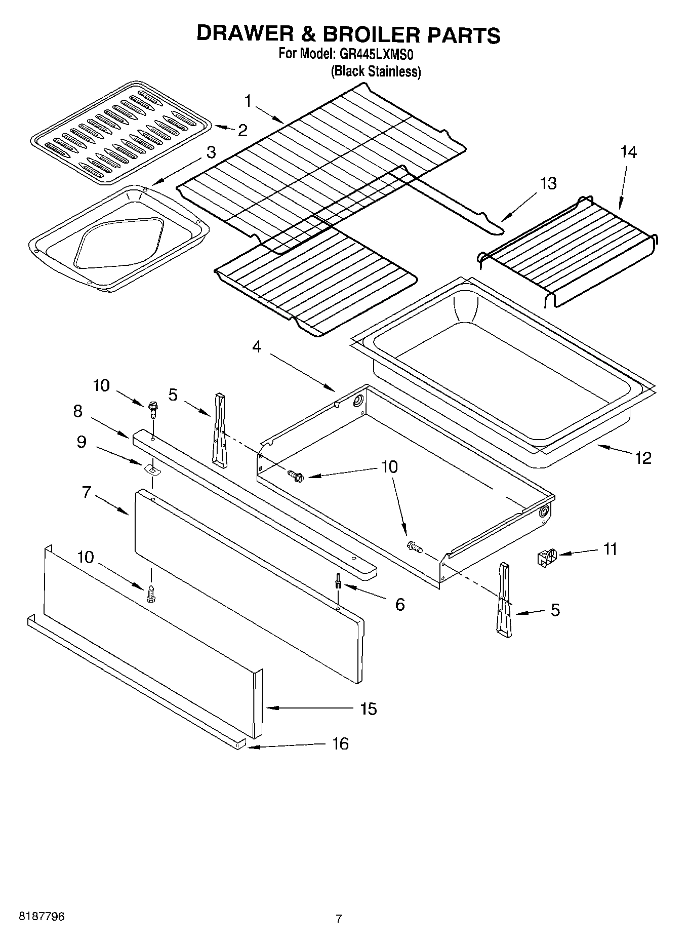 05 - DRAWER & BROILER PARTS, MISCELLANEOUS PARTS