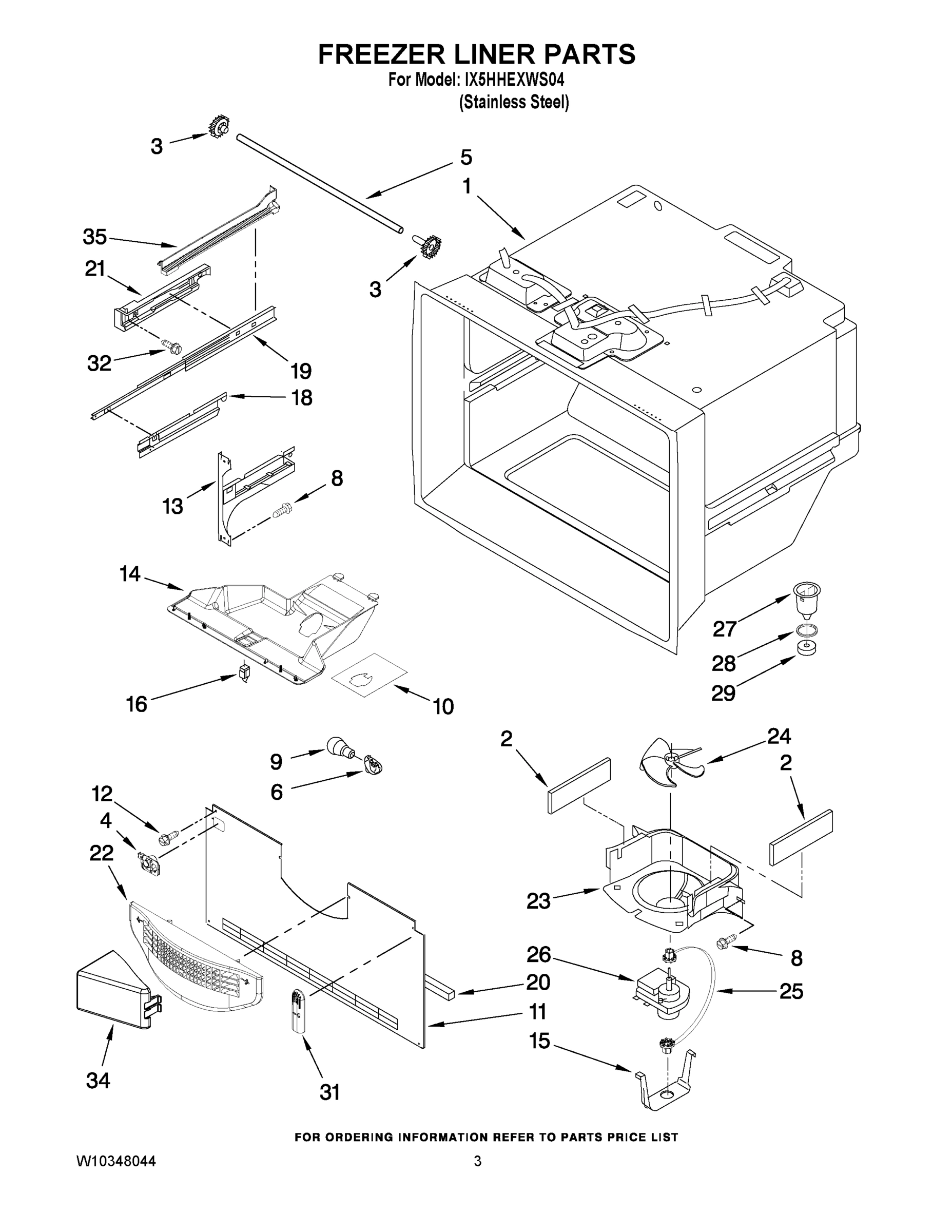 02 - FREEZER LINER PARTS
