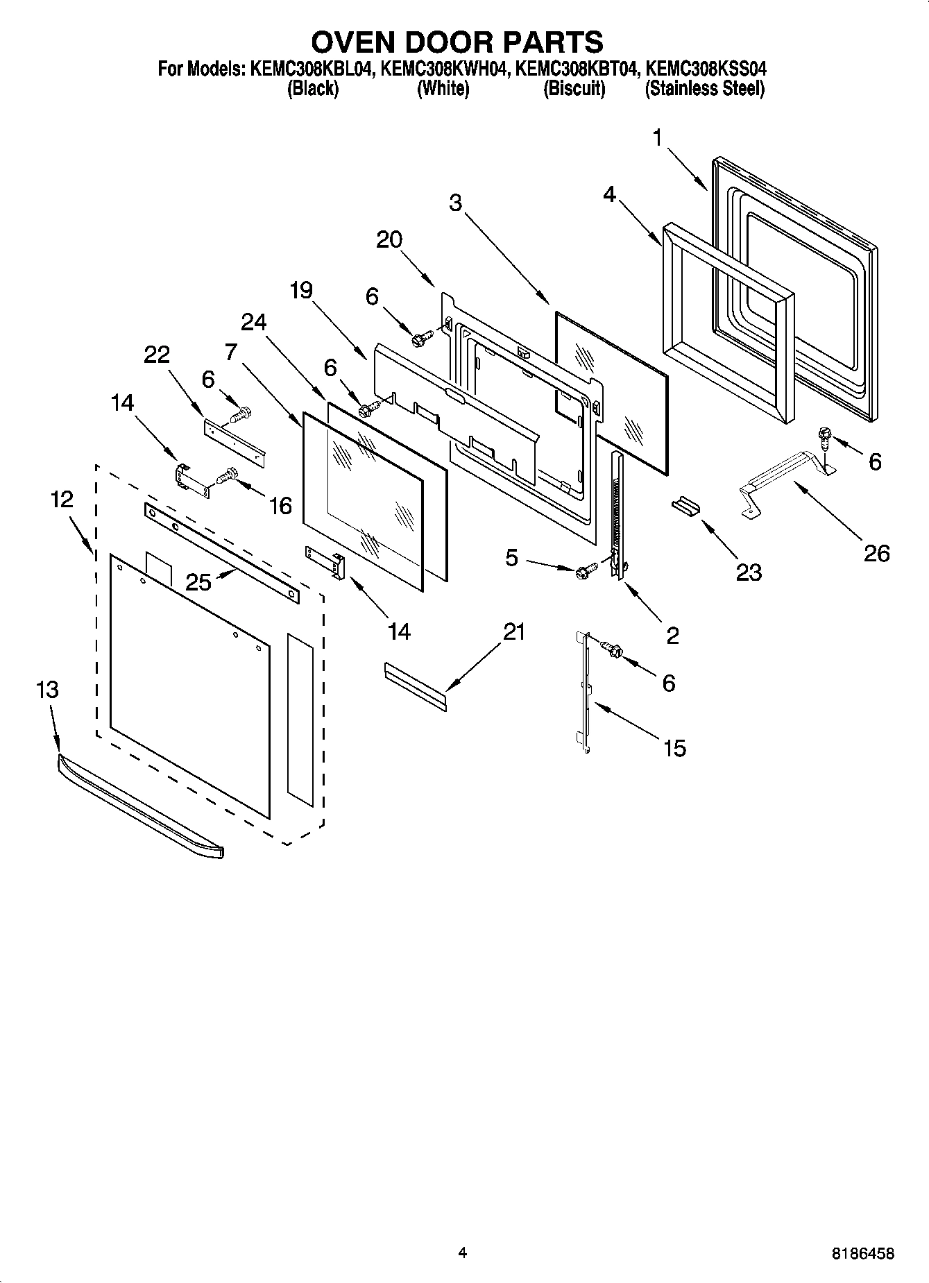 03 - OVEN DOOR PARTS