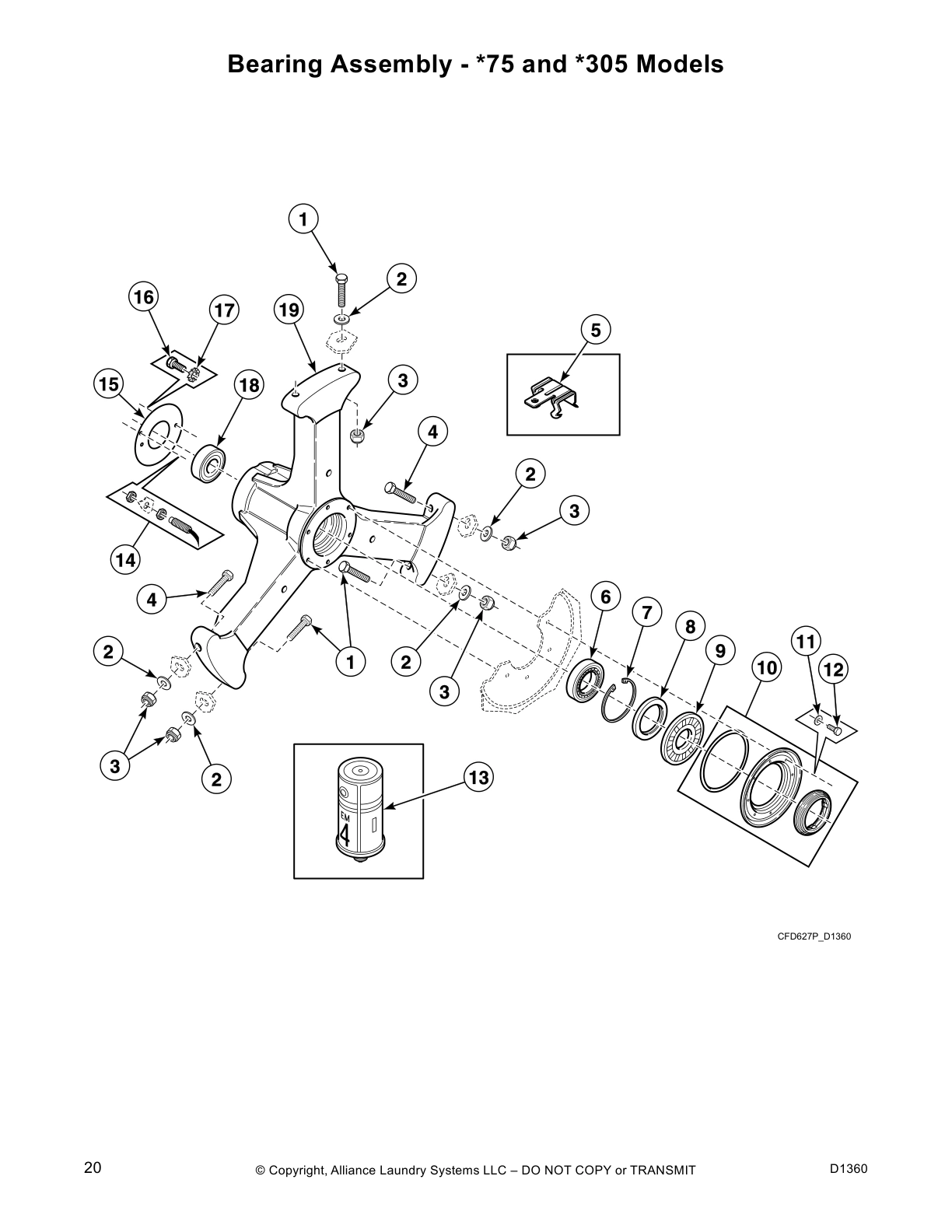 Bearing Assembly - *75 and *305 Models