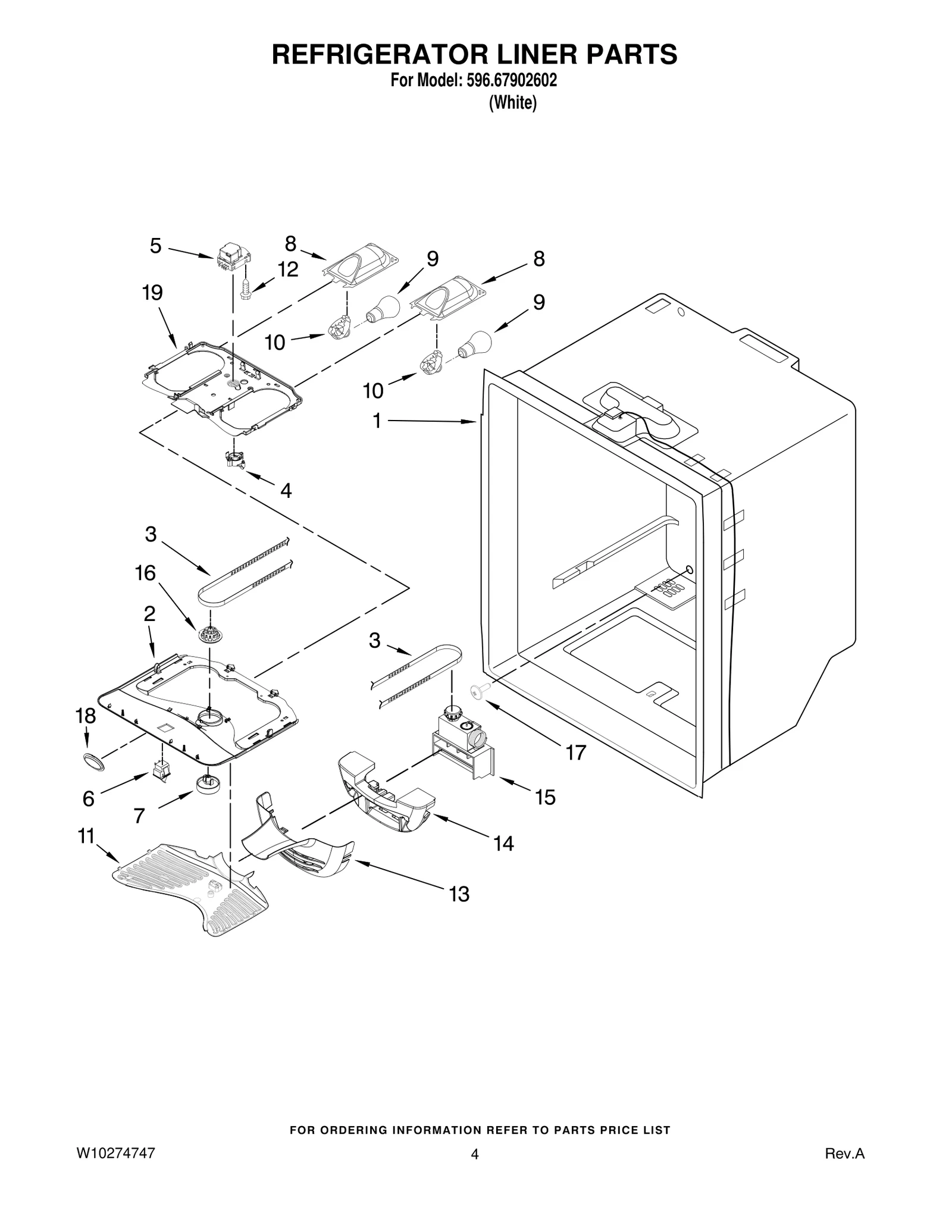 REFRIGERATOR LINER PARTS