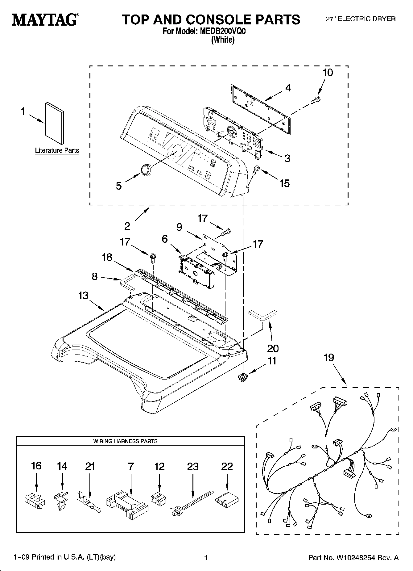 01 - TOP AND CONSOLE PARTS