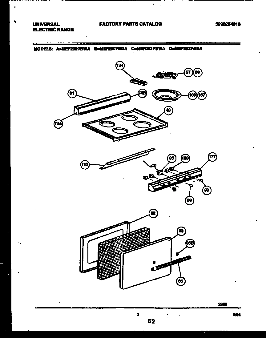 02 - BACKGUARD, COOKTOP AND DOOR PARTS