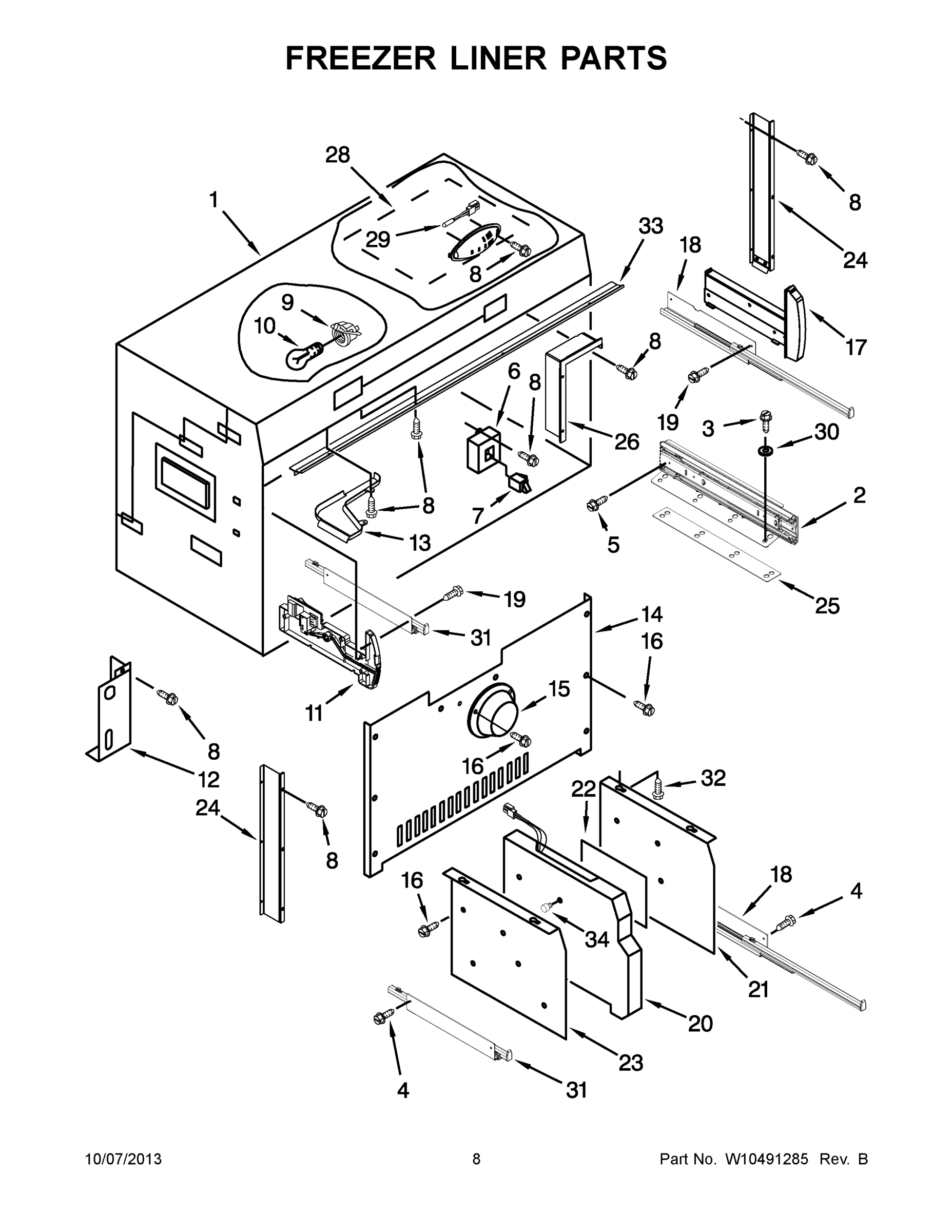 05 - FREEZER LINER PARTS