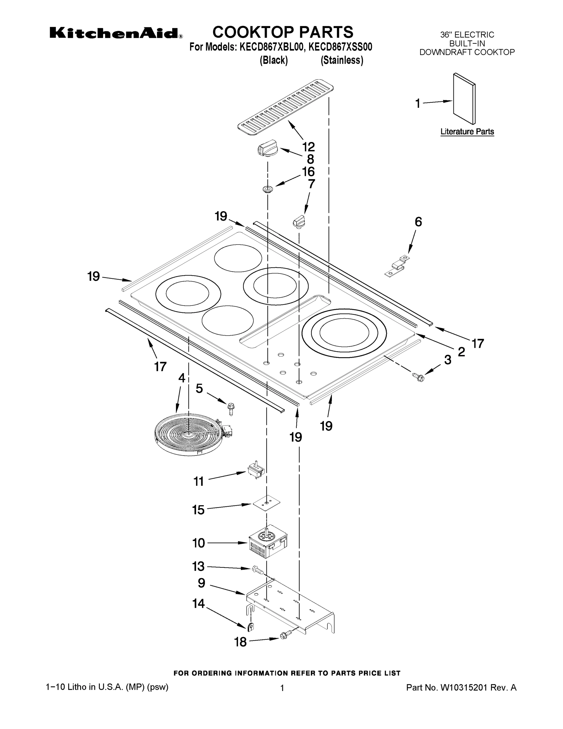 01 - COOKTOP PARTS