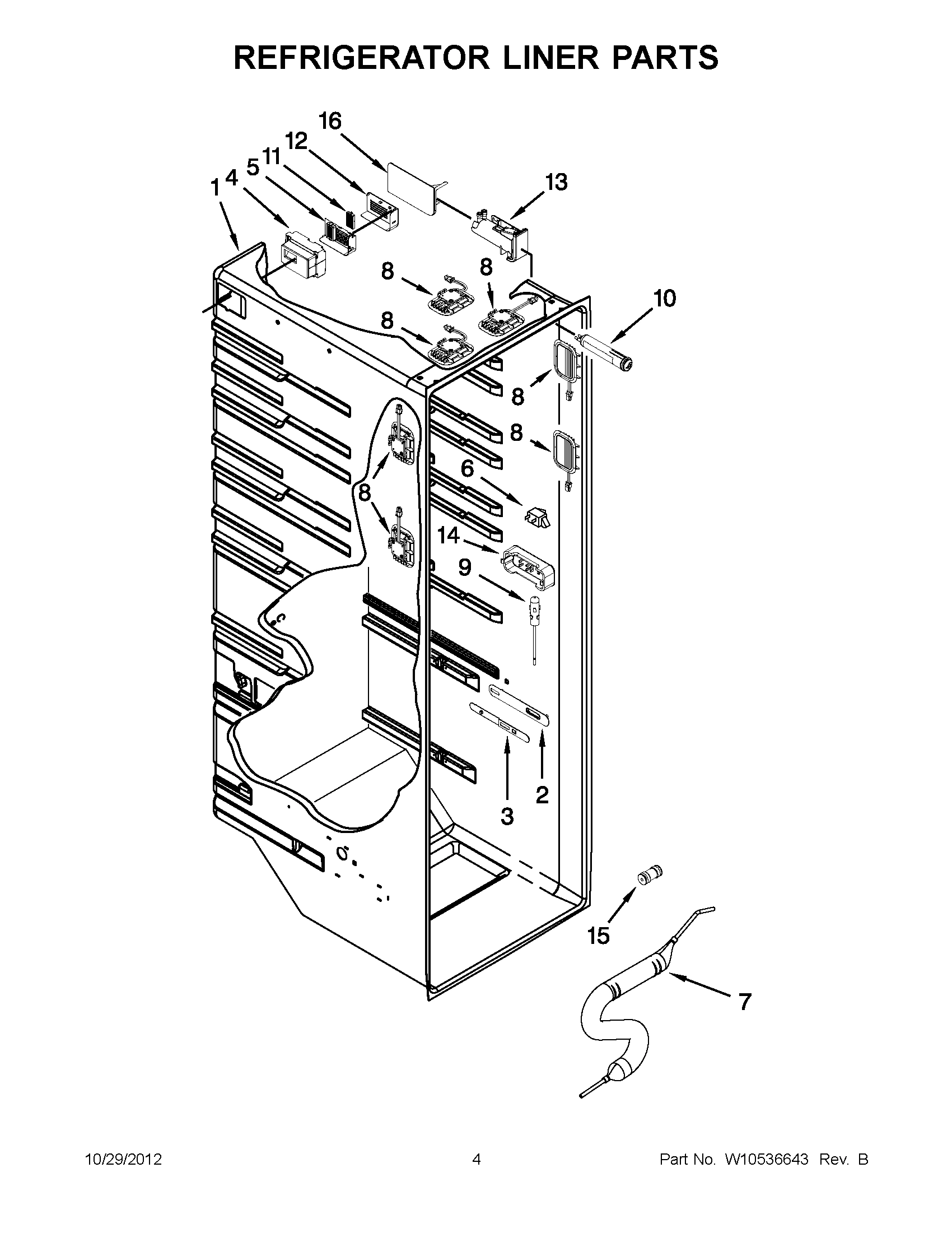 02 - REFRIGERATOR LINER PARTS