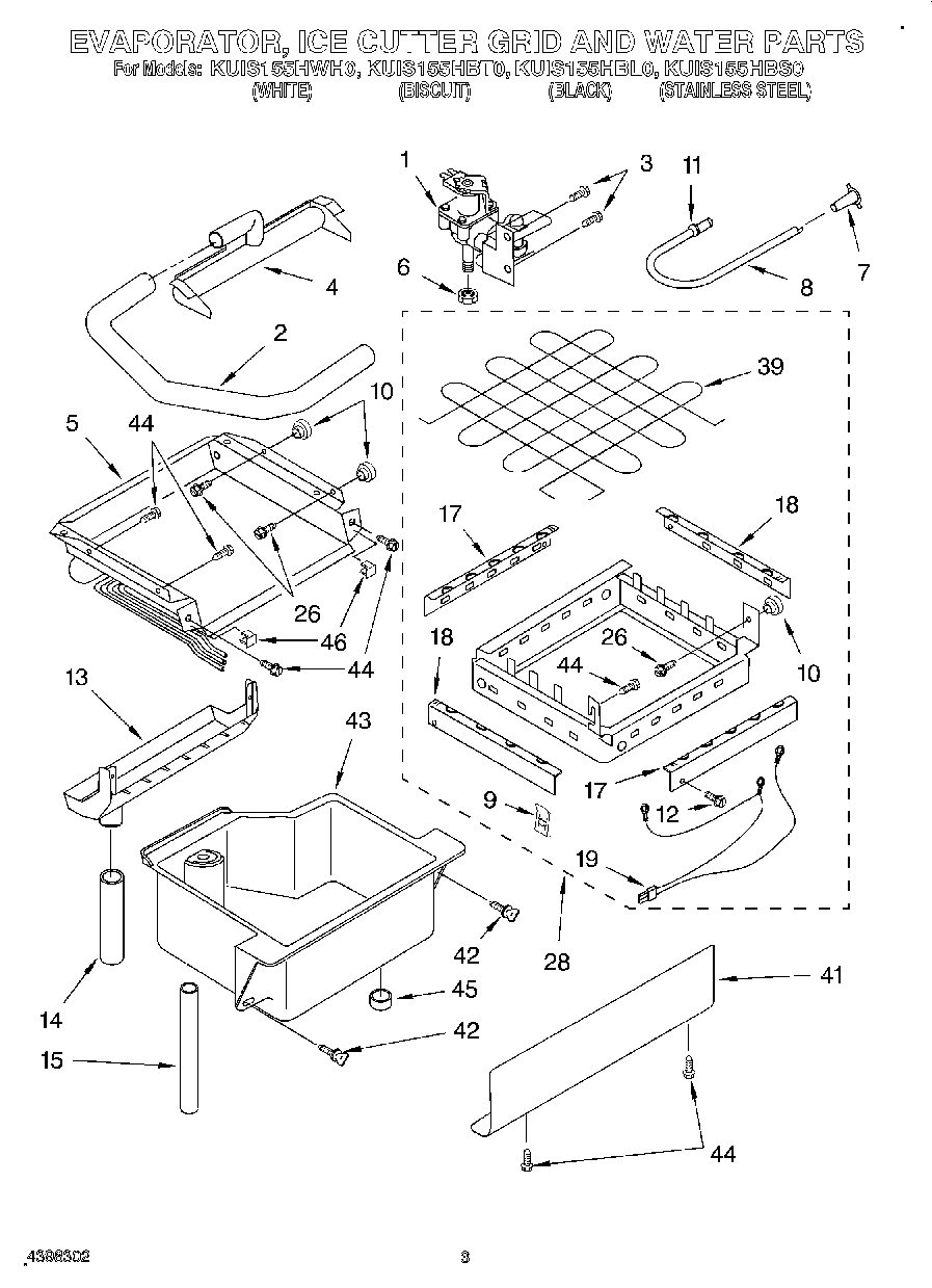 02 - EVAPORATOR, ICE CUTTER GRID AND WATER