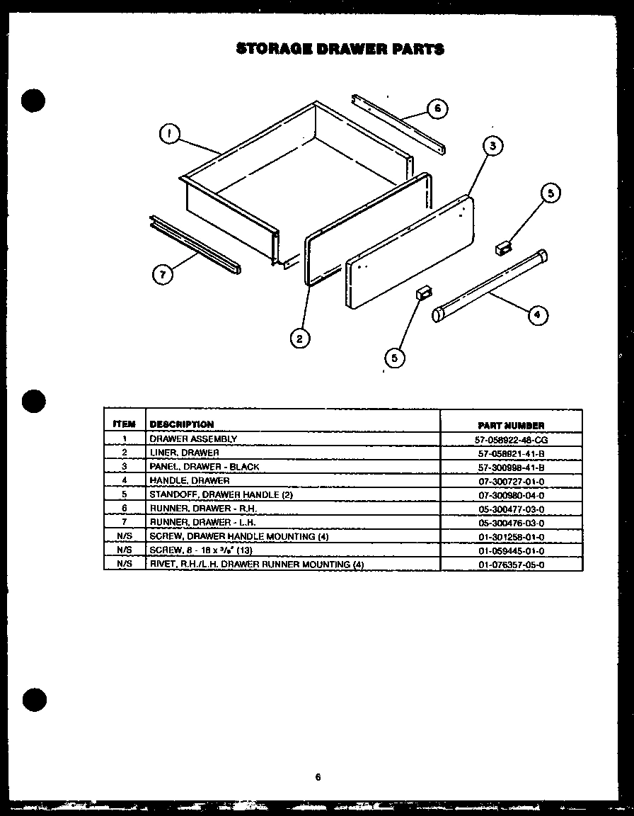 08 - STORAGE DRAWER PARTS