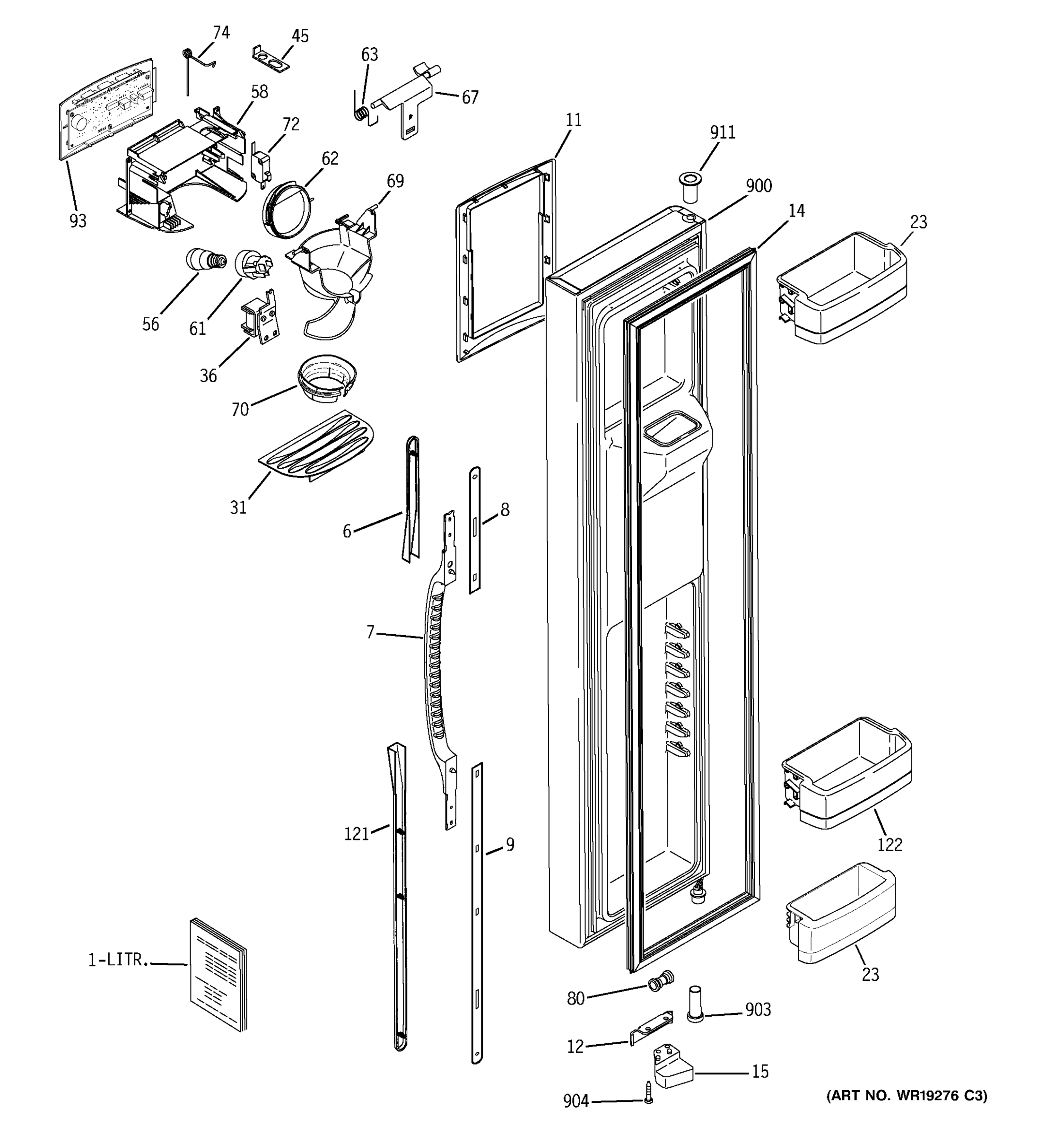 FREEZER DOOR