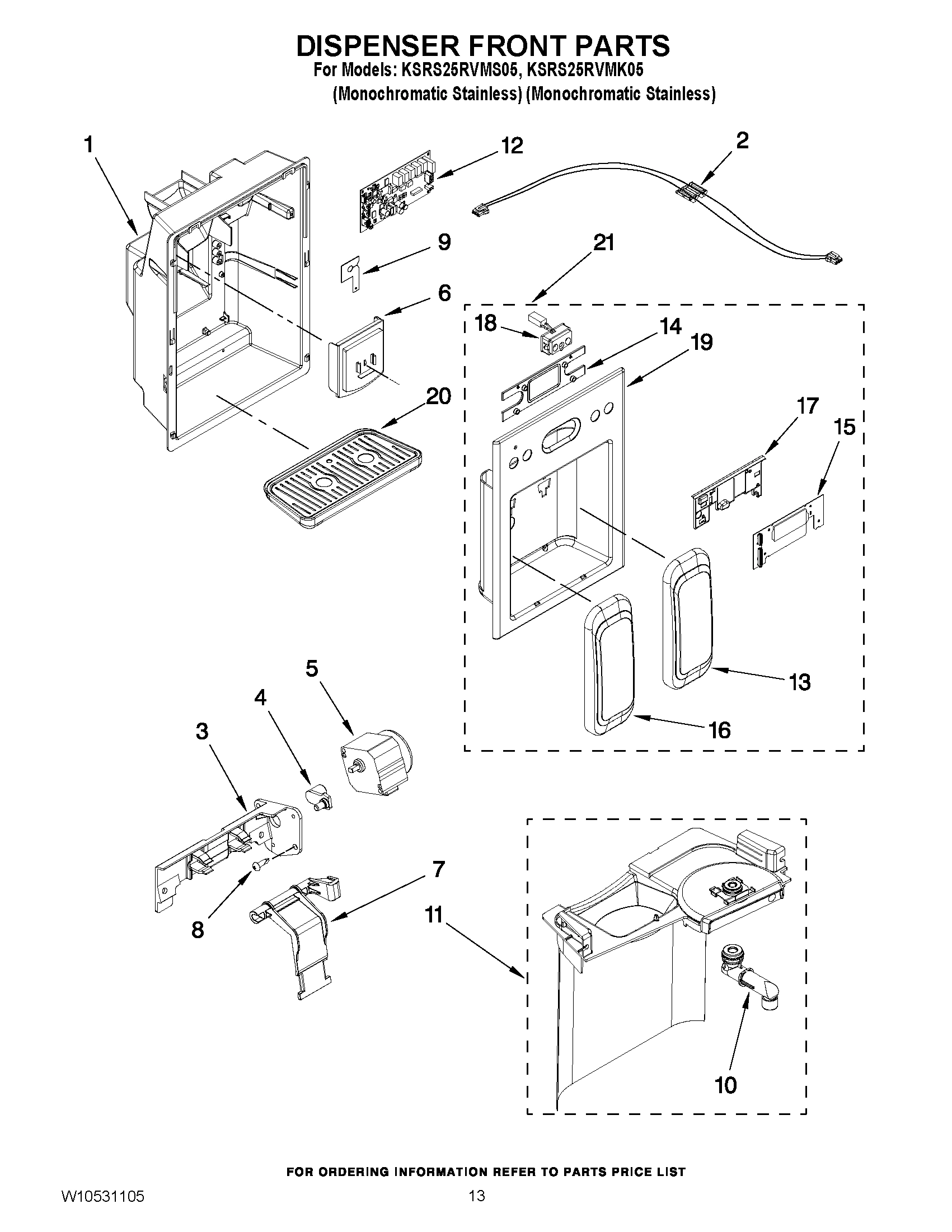 08 - DISPENSER FRONT PARTS
