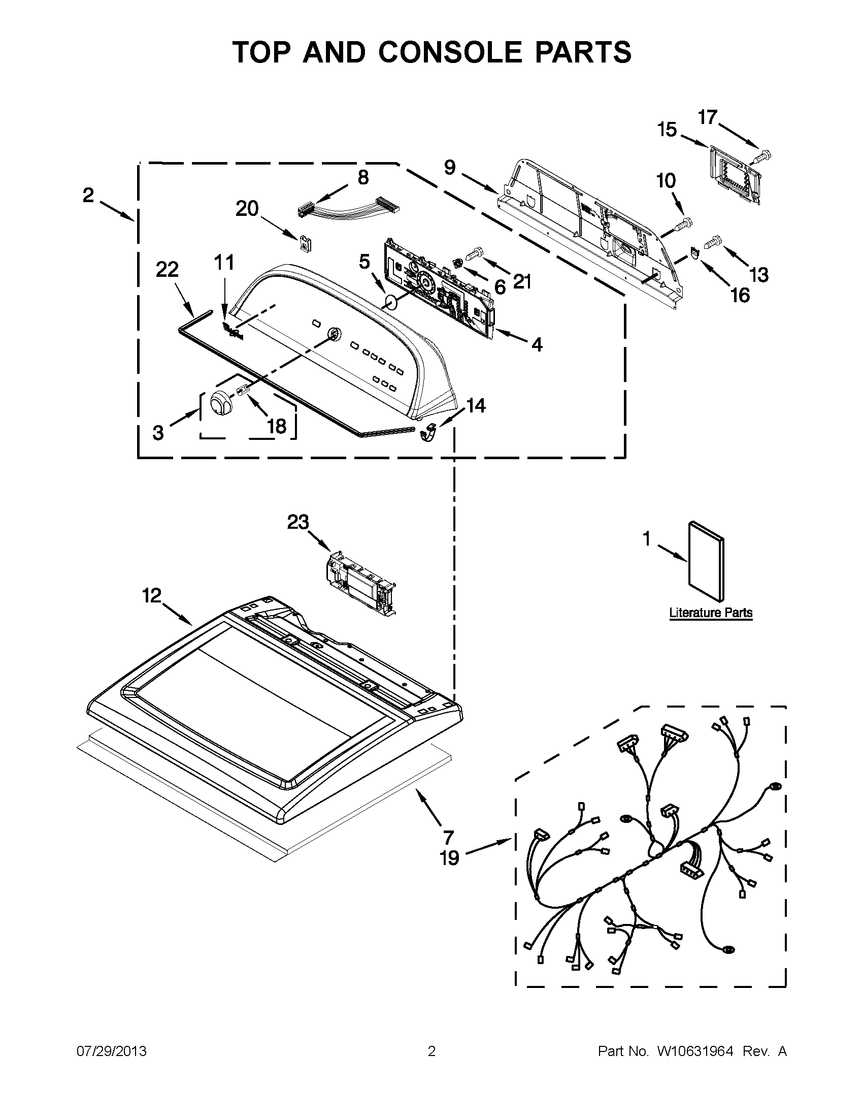 01 - TOP AND CONSOLE PARTS