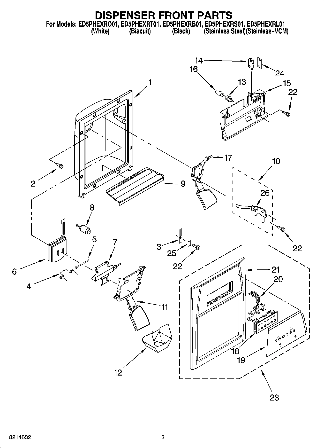 08 - DISPENSER FRONT PARTS