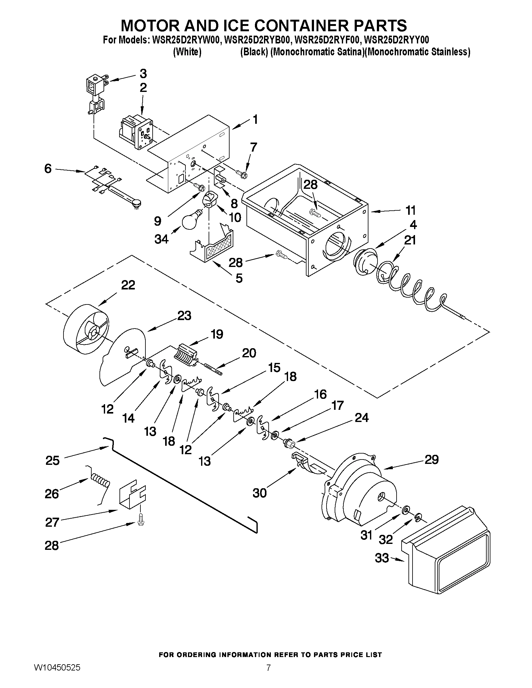 05 - MOTOR AND ICE CONTAINER PARTS