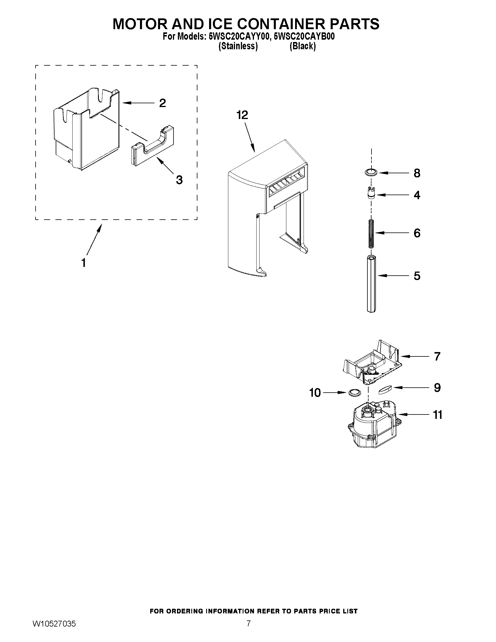 05 - MOTOR AND ICE CONTAINER PARTS