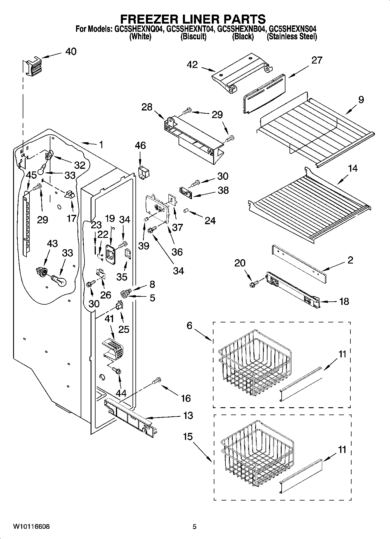 04 - FREEZER LINER PARTS