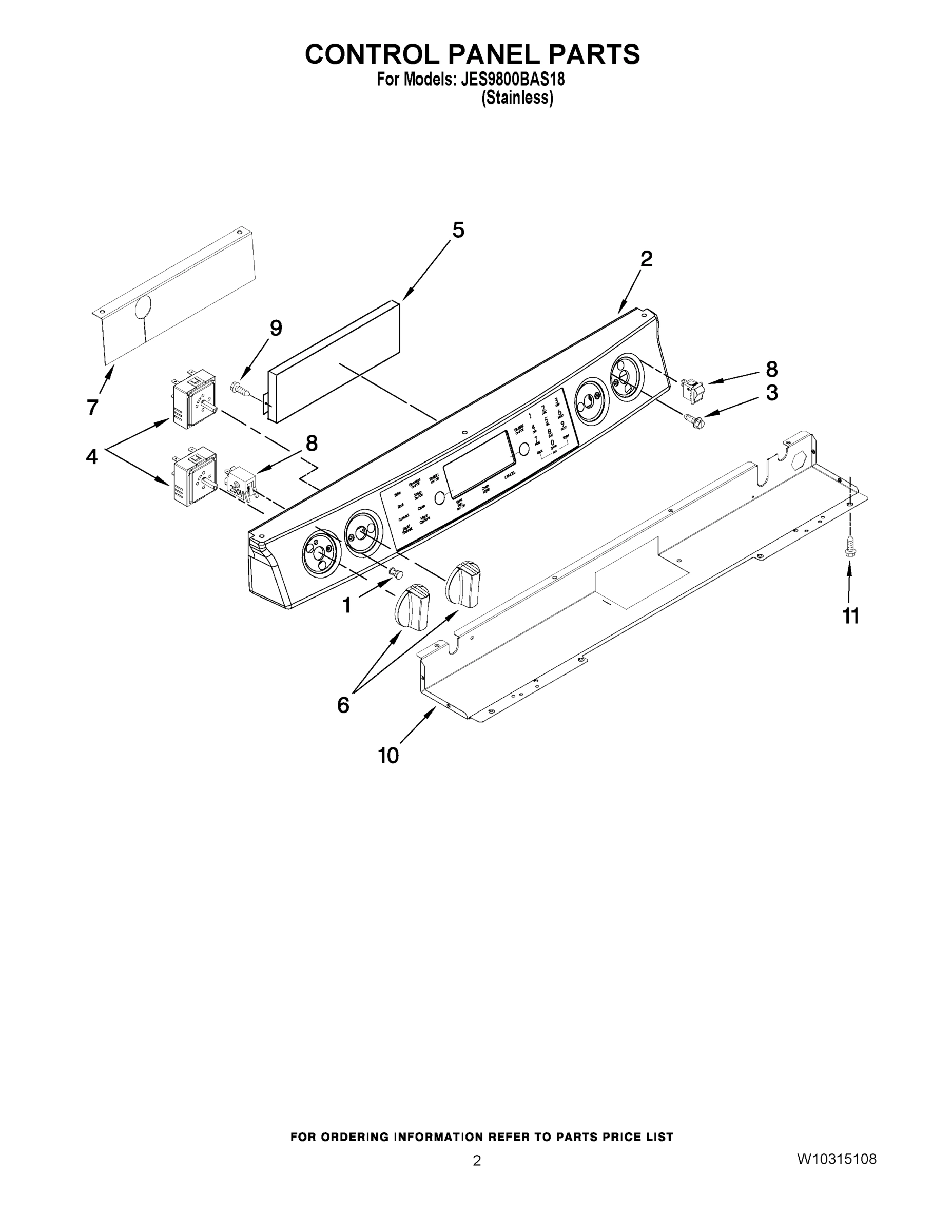02 - CONTROL PANEL PARTS