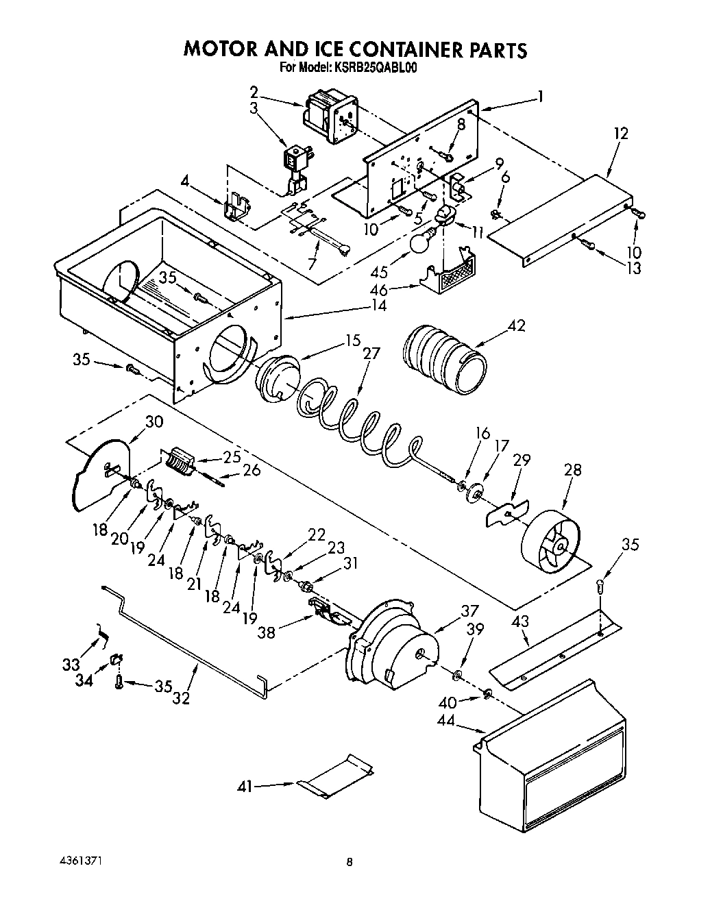06 - MOTOR AND ICE CONTAINER, LIT/OPTIONAL