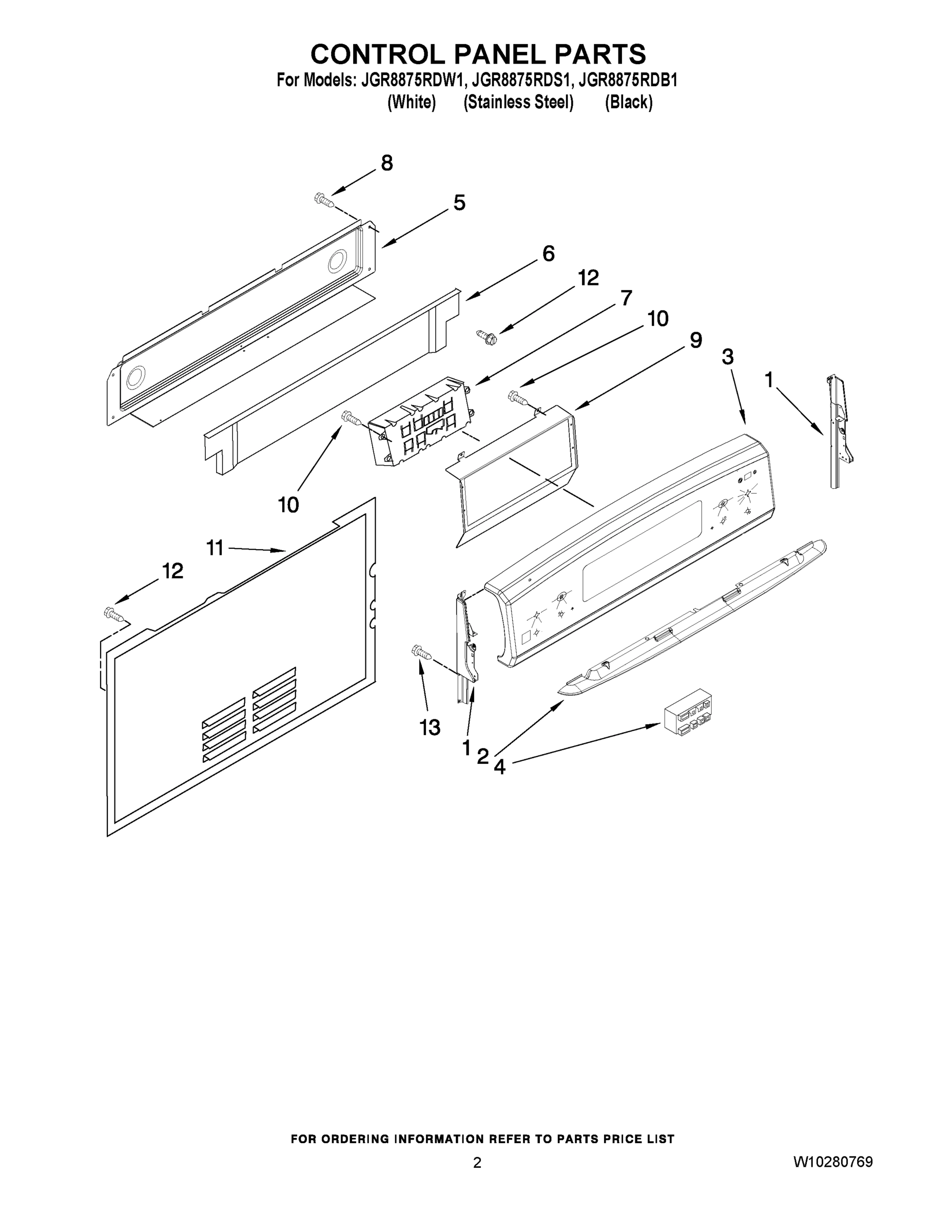 02 - CONTROL PANEL PARTS