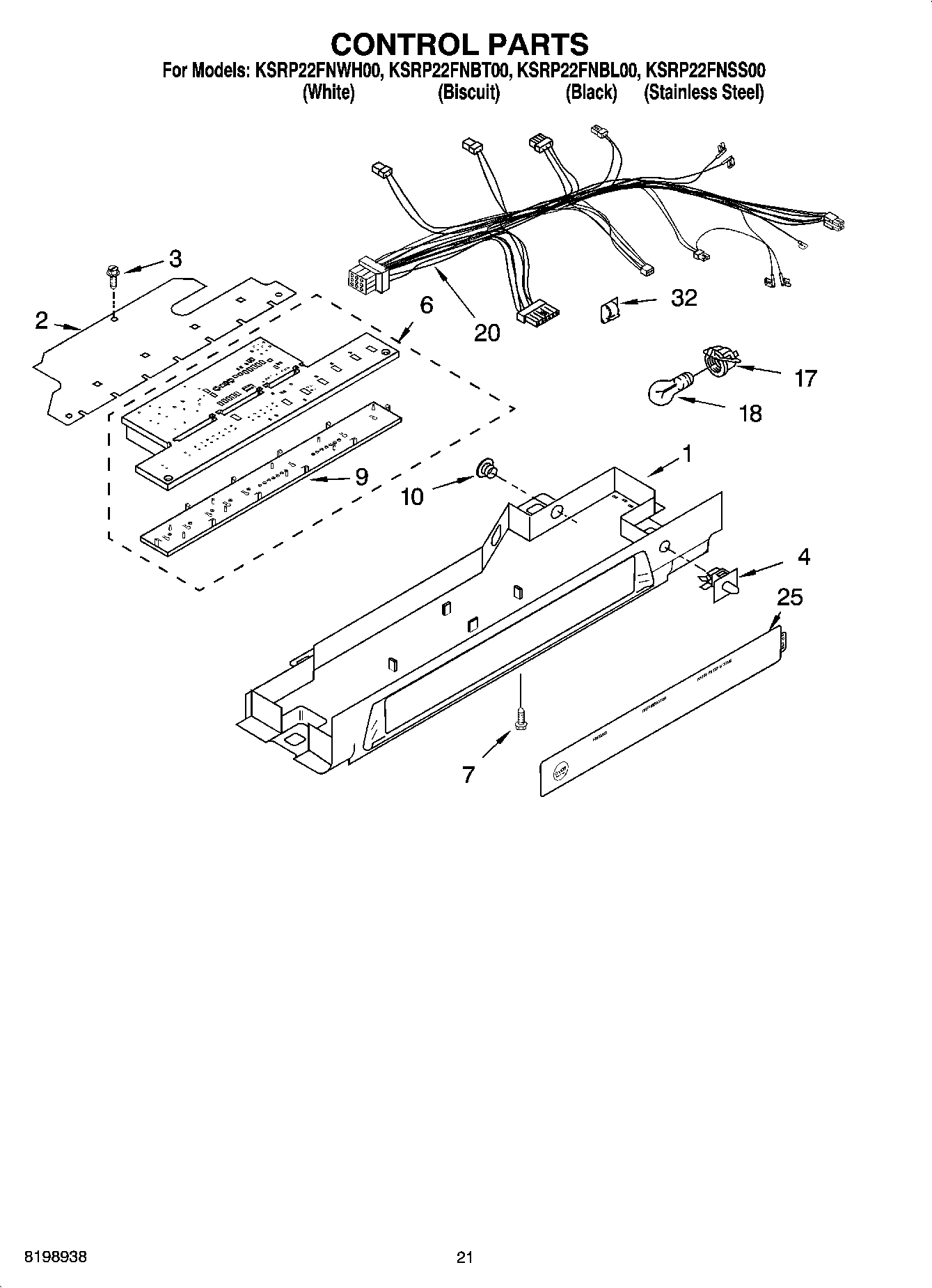 12 - CONTROL PARTS, PARTS NOT ILLUSTRATED