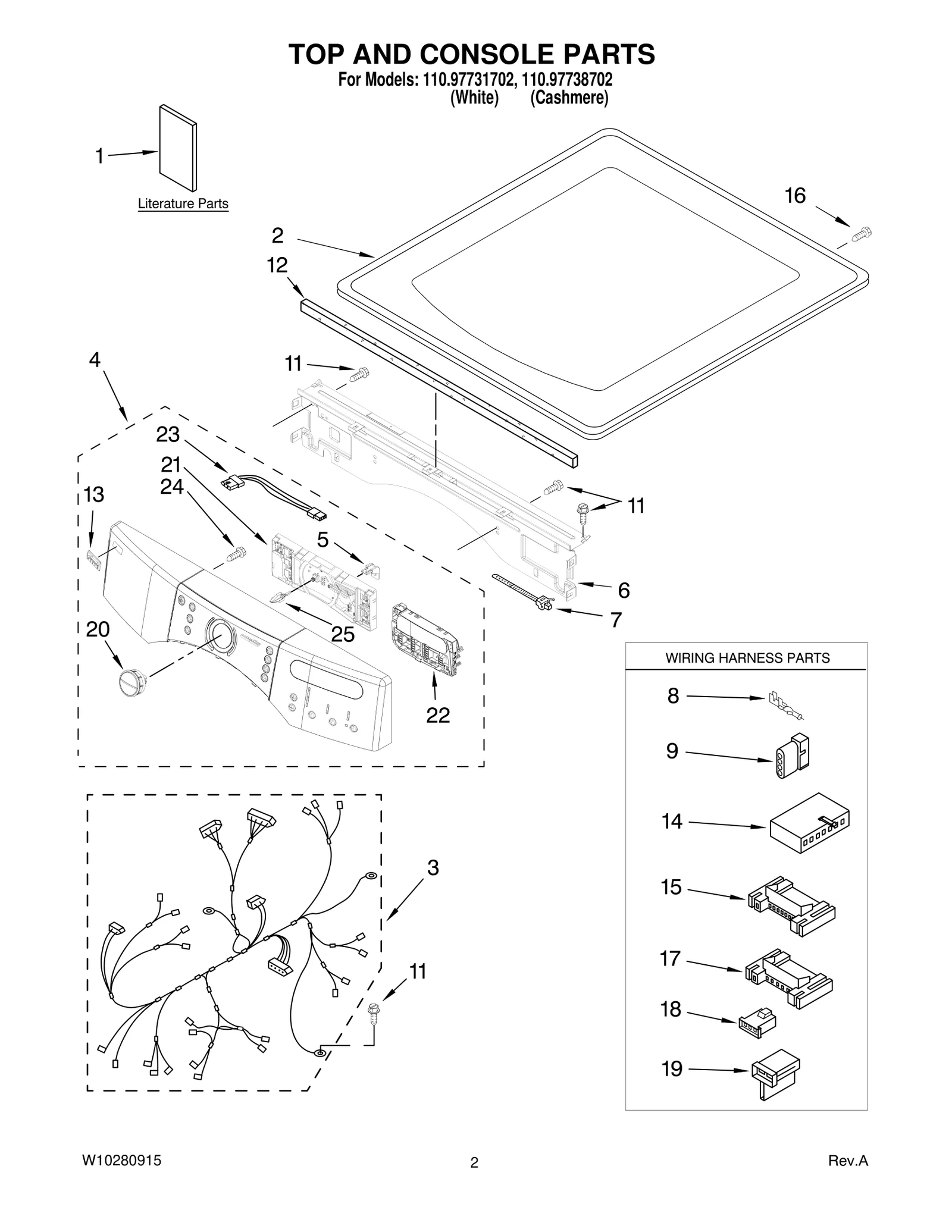 TOP AND CONSOLE PARTS