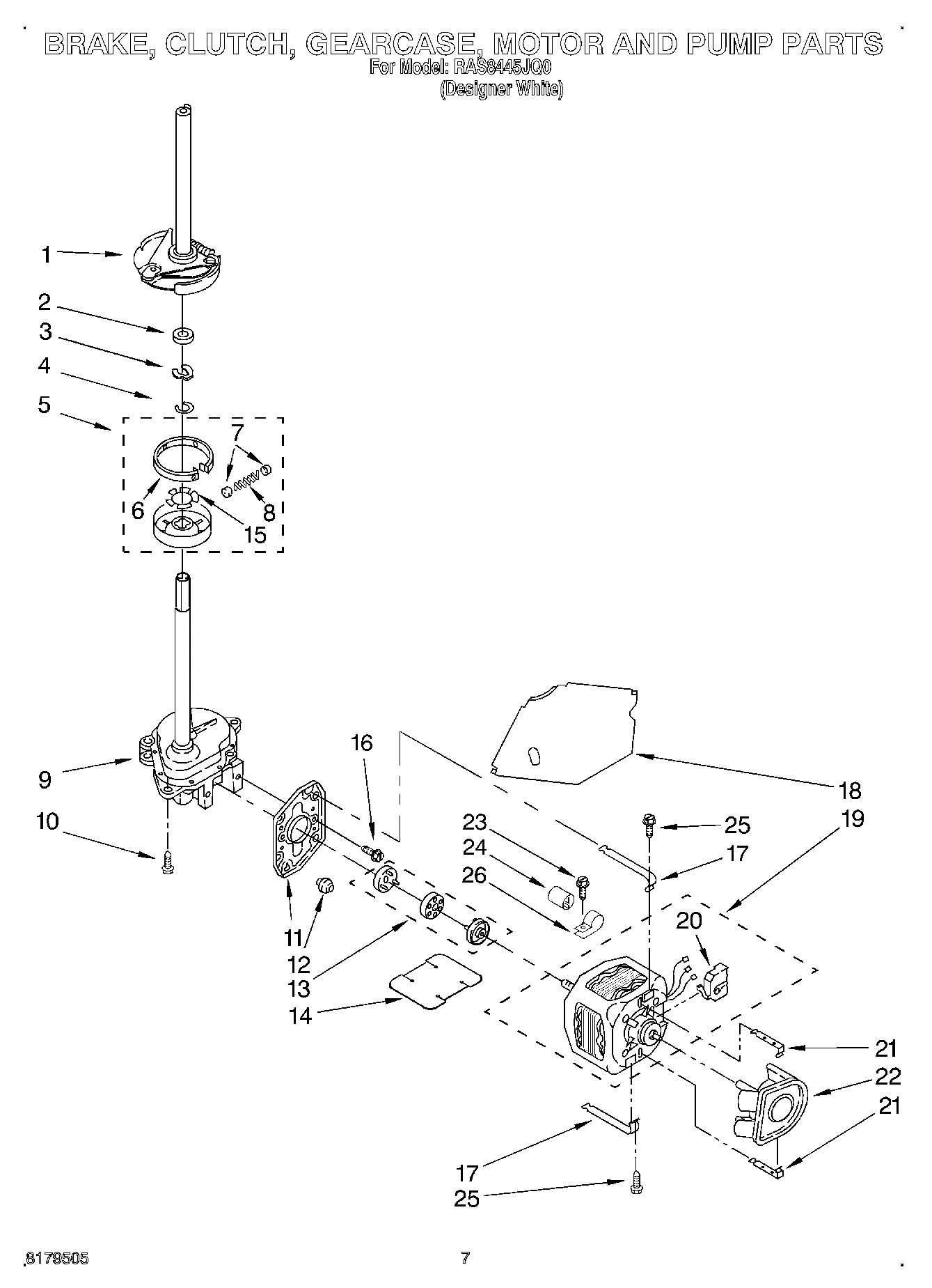 04 - BRAKE, CLUTCH, GEARCASE, MOTOR AND PUMP