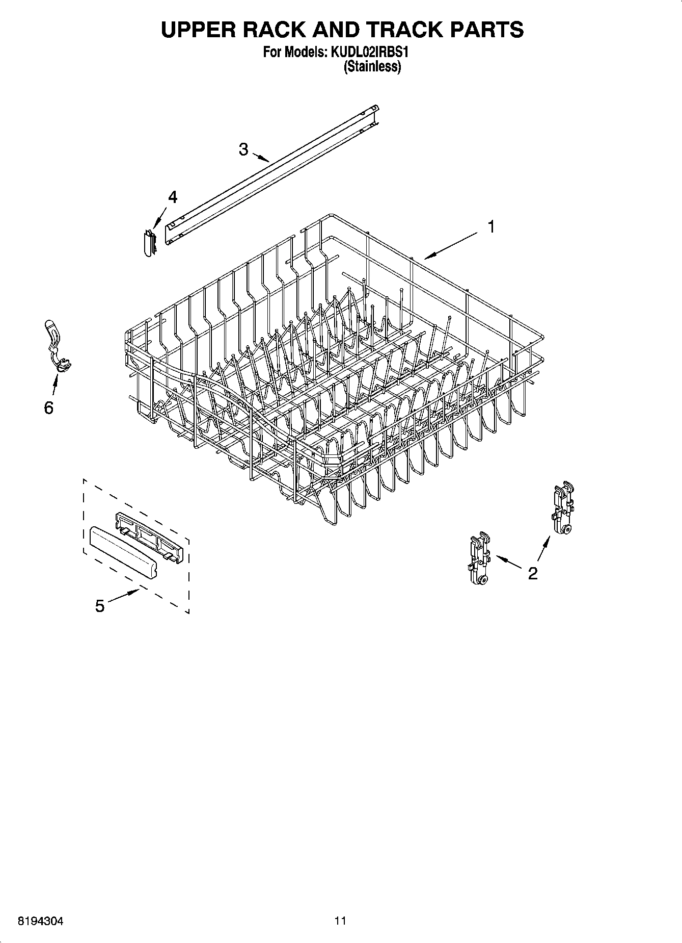 09 - UPPER RACK AND TRACK PARTS