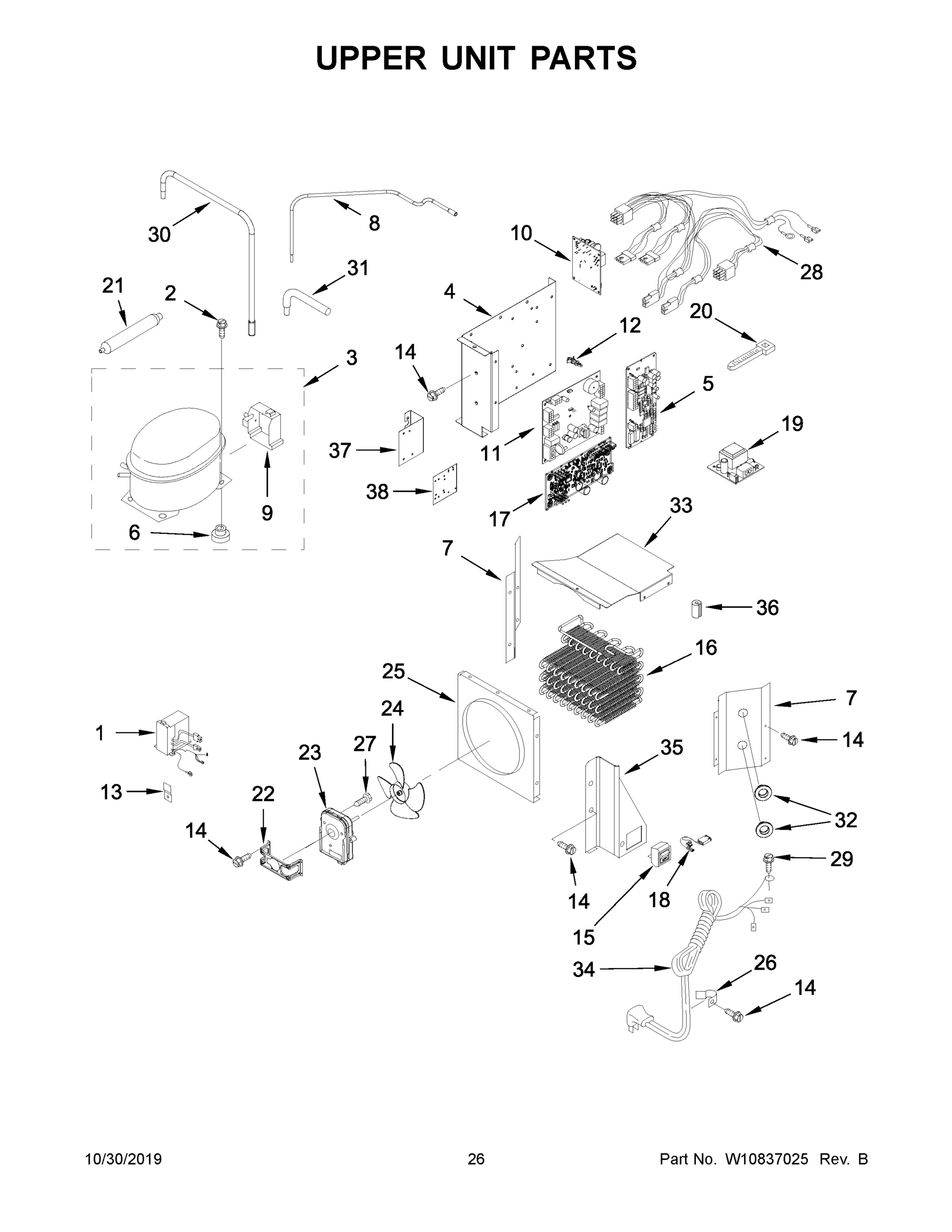 14 - UPPER UNIT PARTS