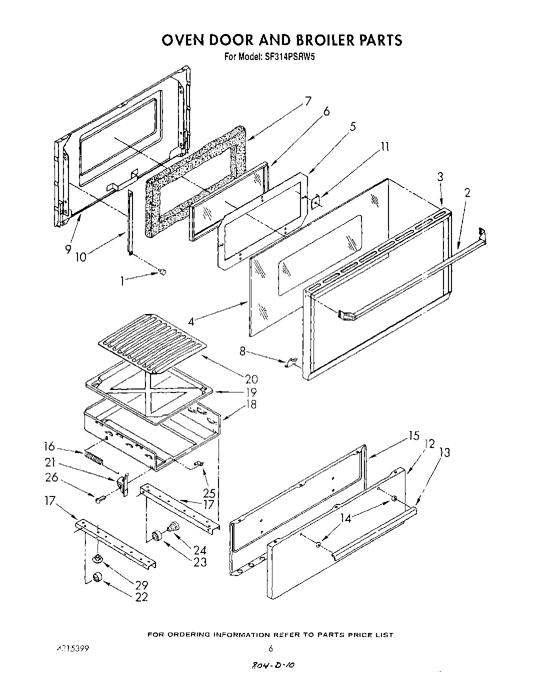 04 - OVEN DOOR AND BROILER