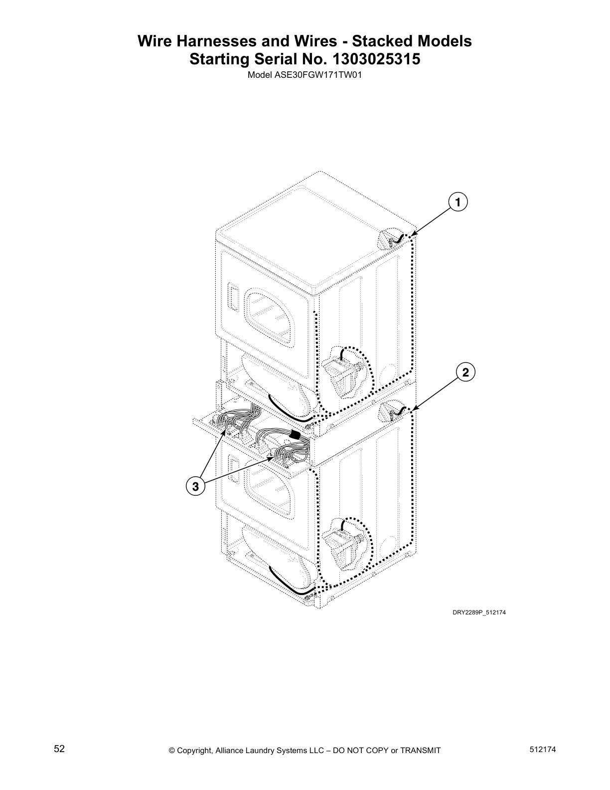 Wire Harnesses and Wires - Stacked Models 
Starting Serial No. 1303025315