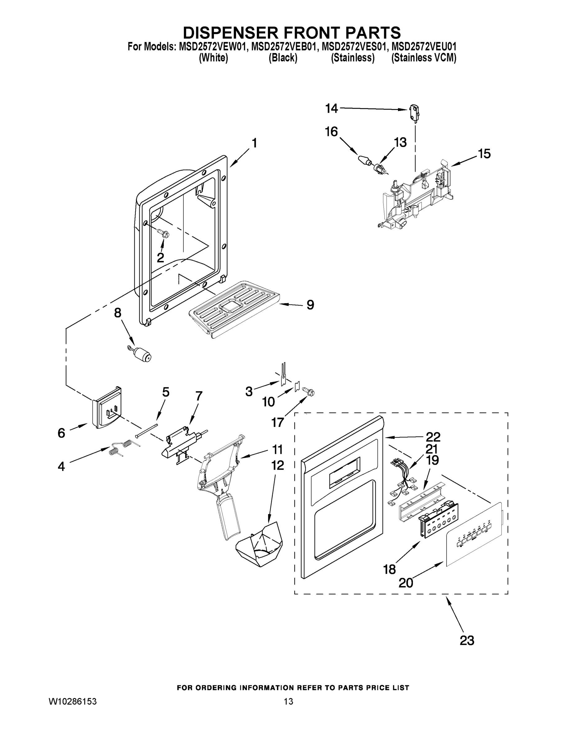 08 - DISPENSER FRONT PARTS