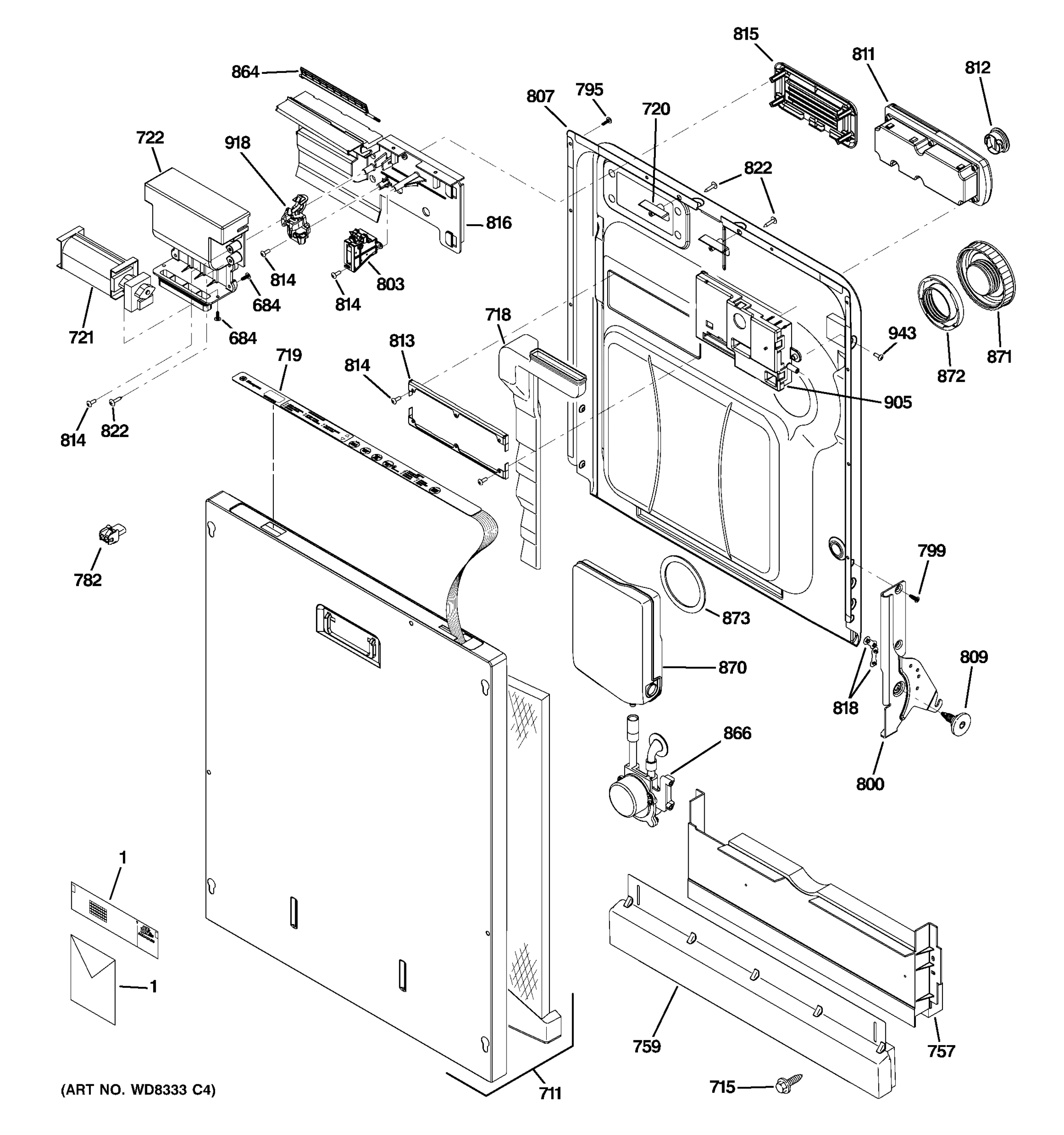 ESCUTCHEON & DOOR ASSEMBLY