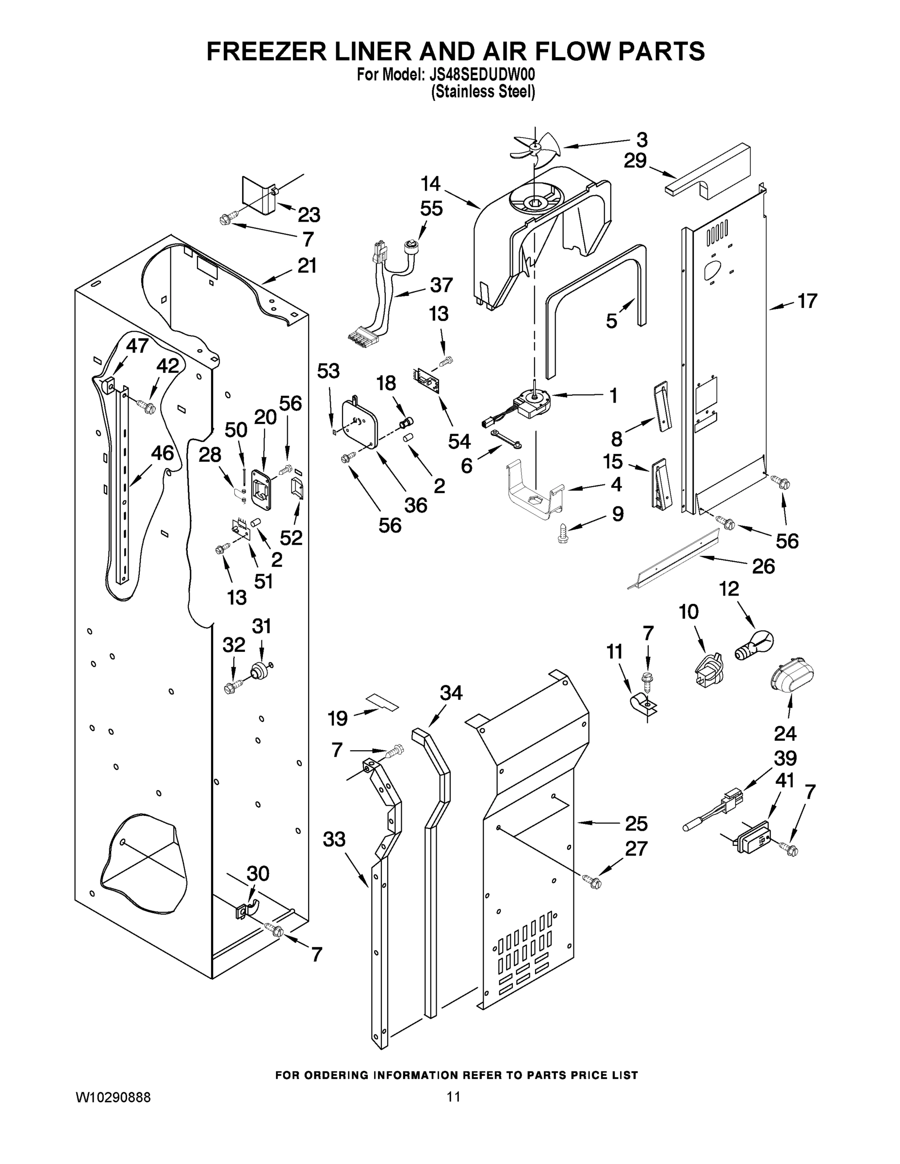 08 - FREEZER LINER AND AIR FLOW PARTS