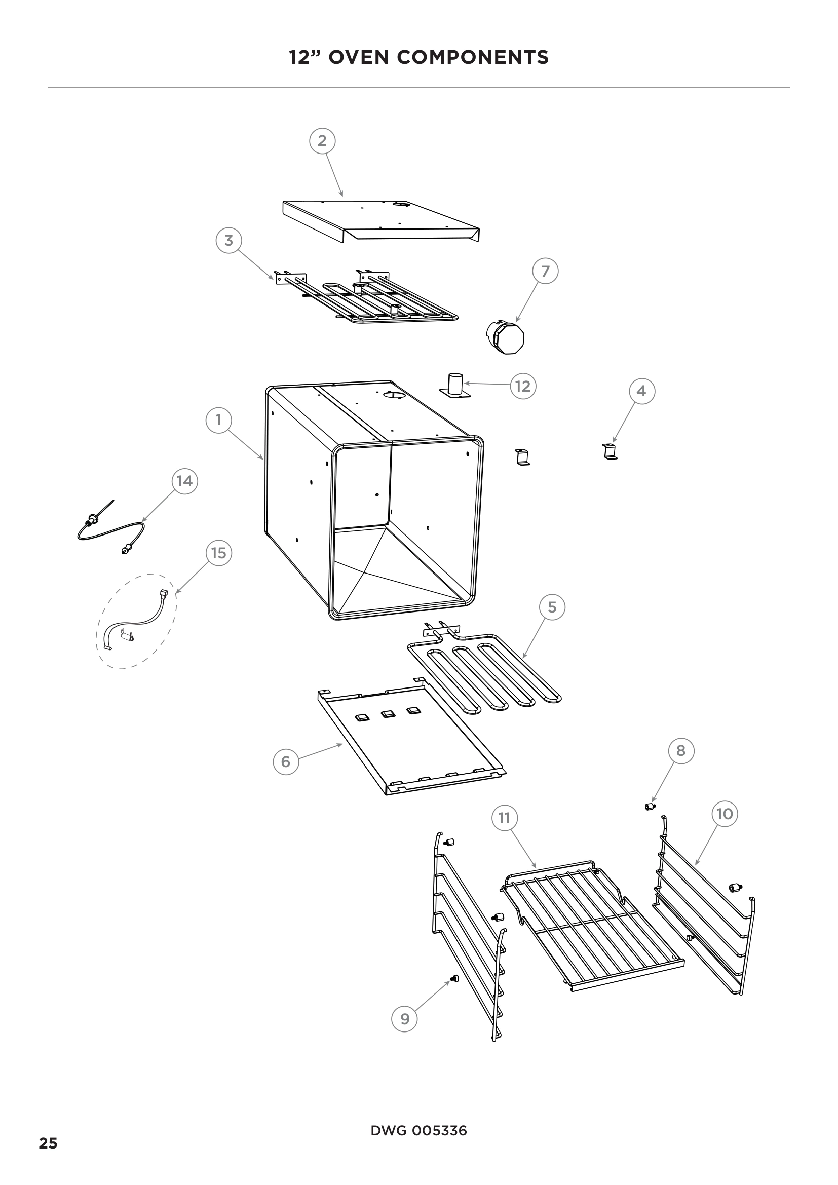 12” OVEN COMPONENTS