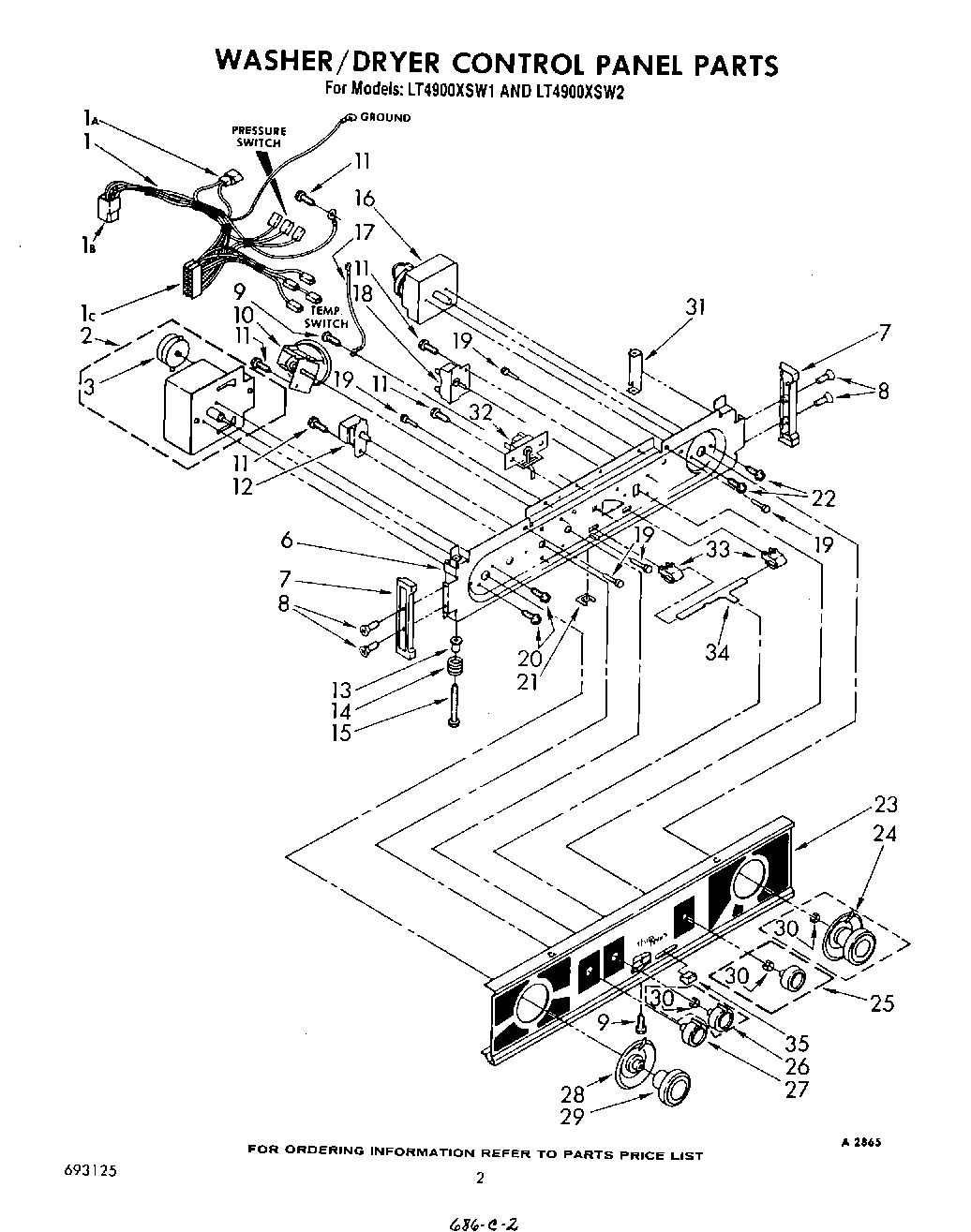 02 - WASHER/DRYER CONTROL PANEL