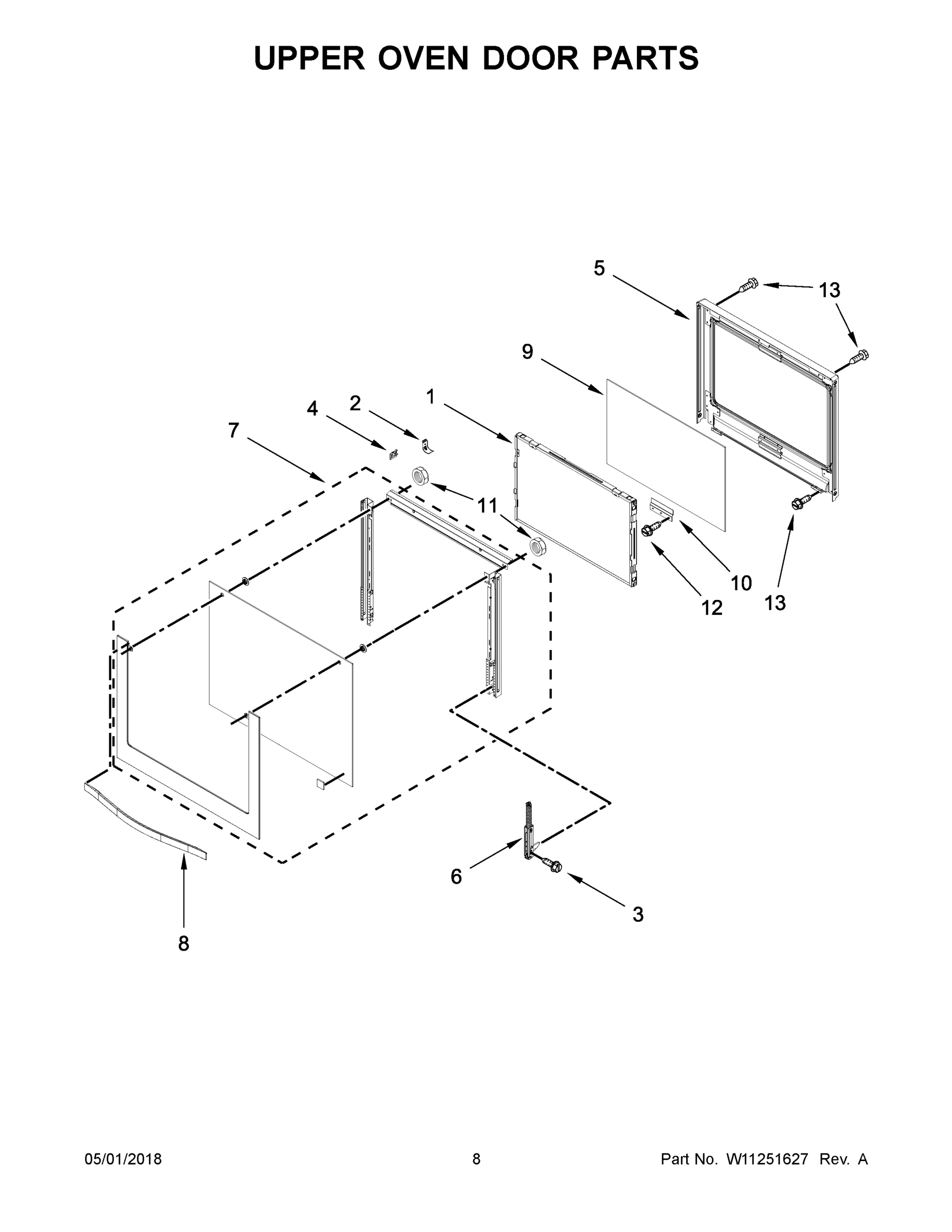 05 - UPPER OVEN DOOR PARTS