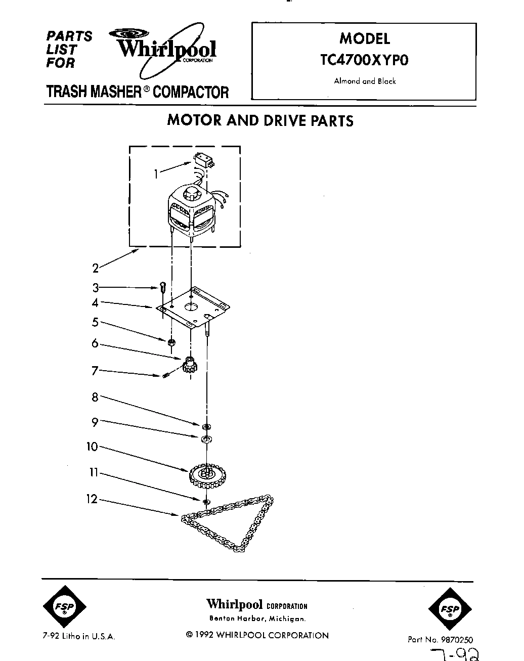 01 - MOTOR AND DRIVE, LIT/OPTIONAL