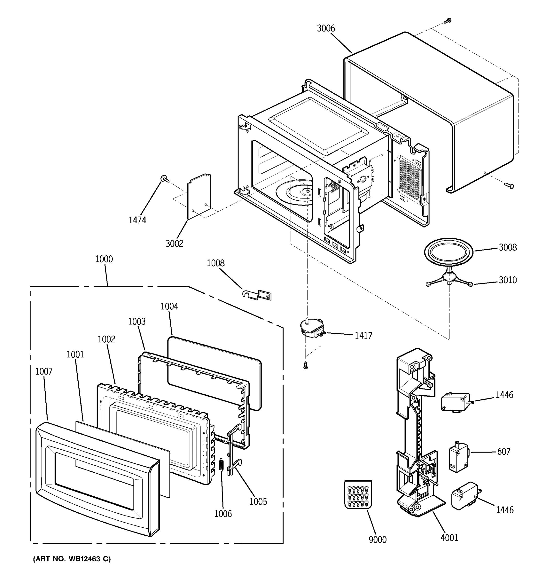 OVEN, DOOR & LATCH BOARD PARTS