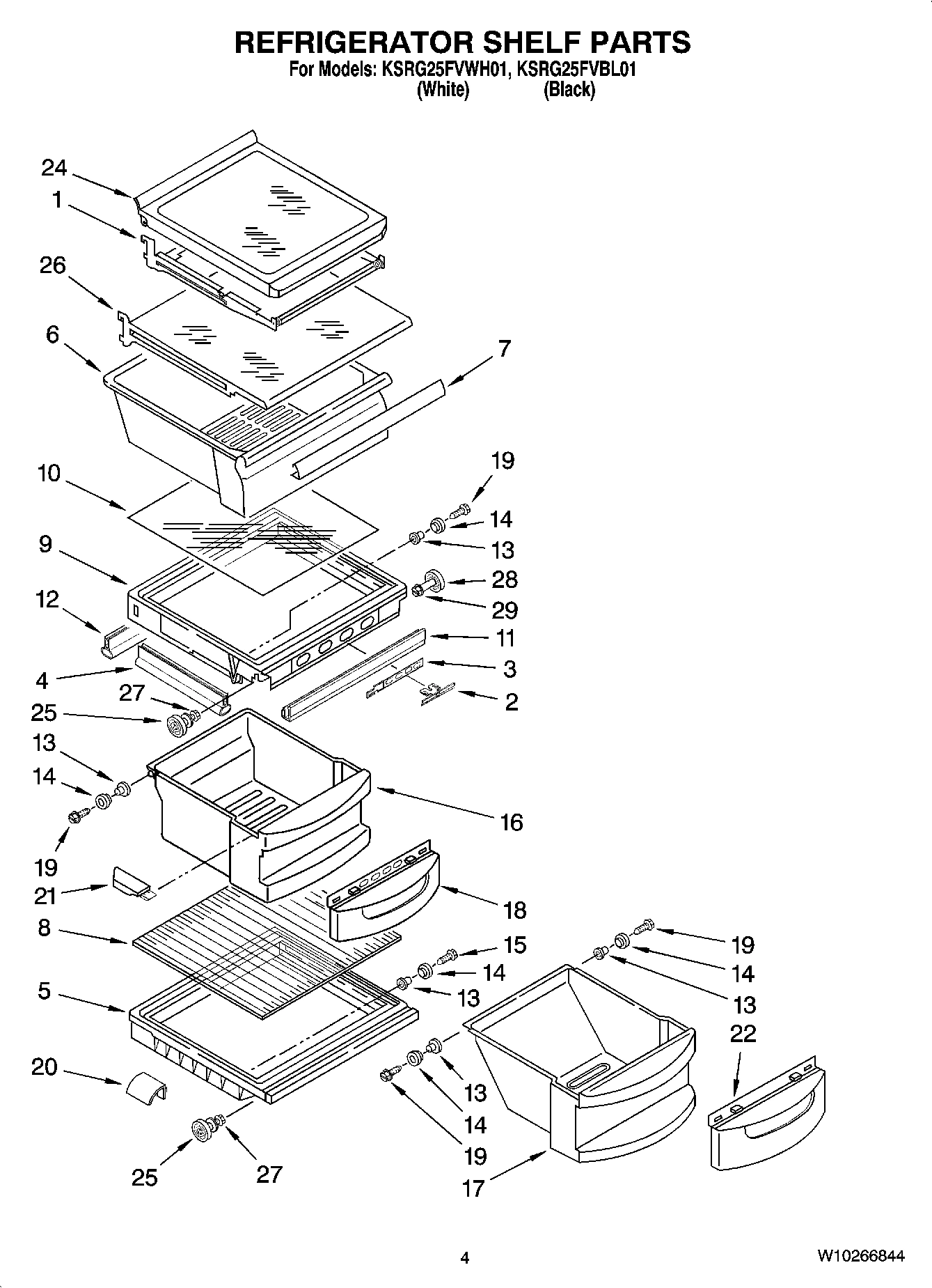 03 - REFRIGERATOR SHELF PARTS