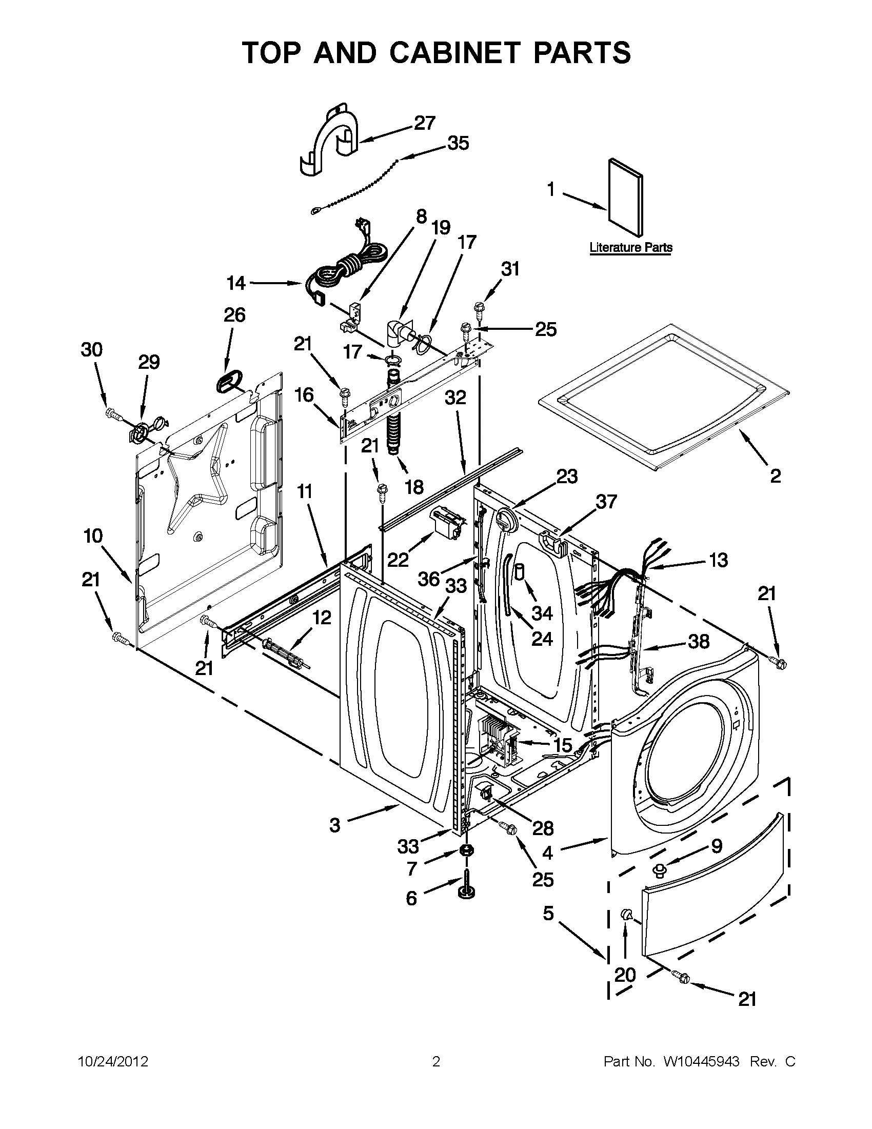 01 - TOP AND CABINET PARTS