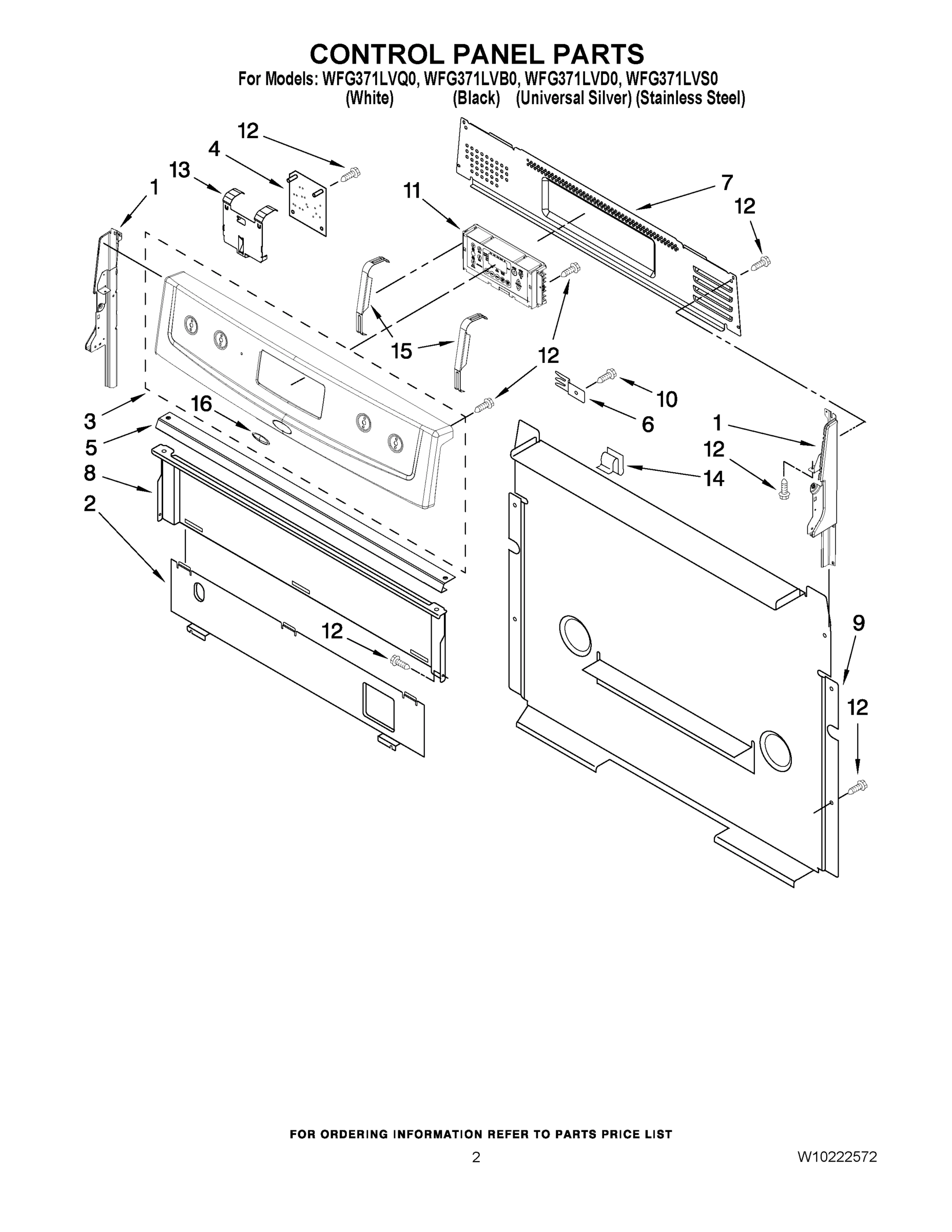 02 - CONTROL PANEL PARTS