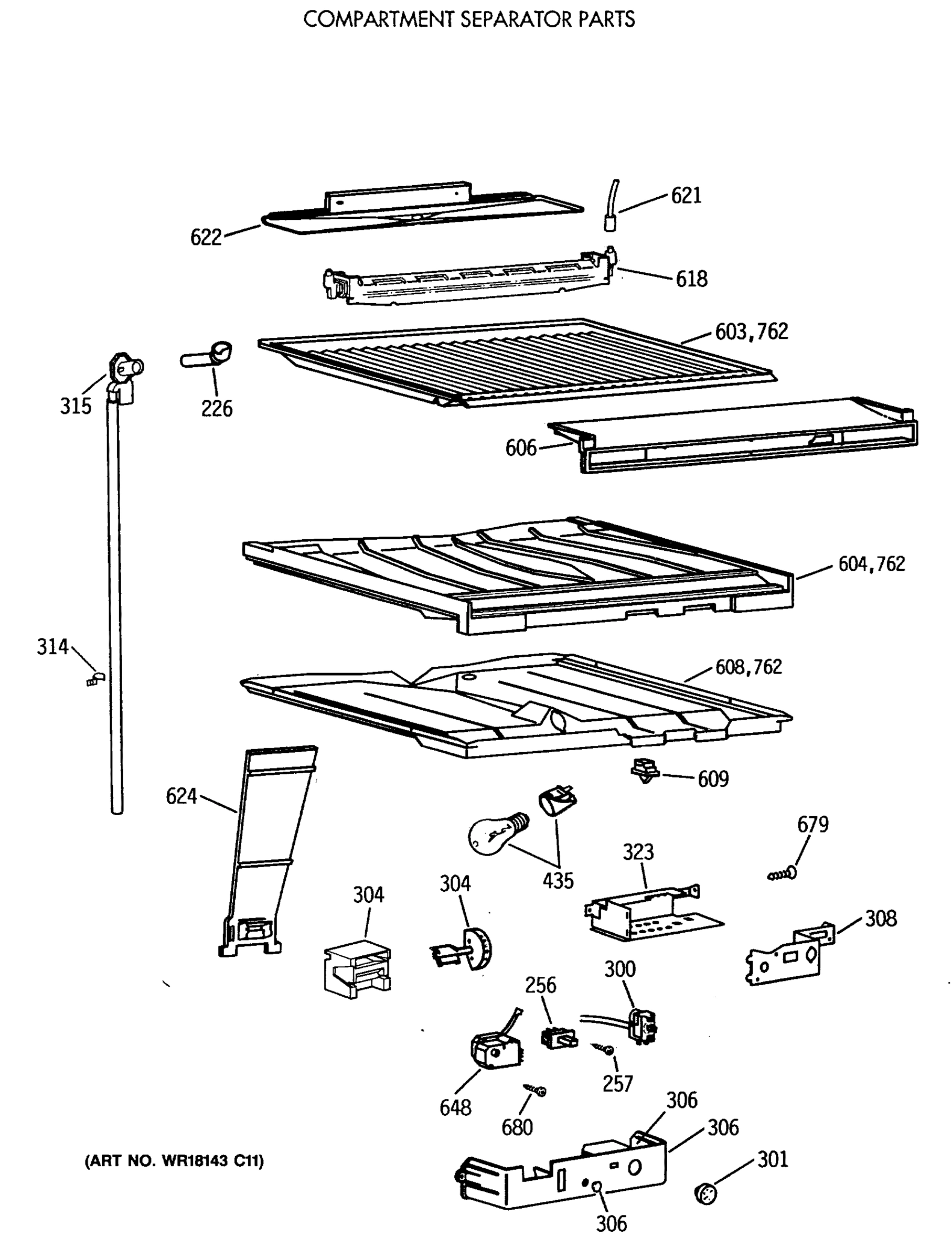 COMPARTMENT SEPARATOR PARTS
