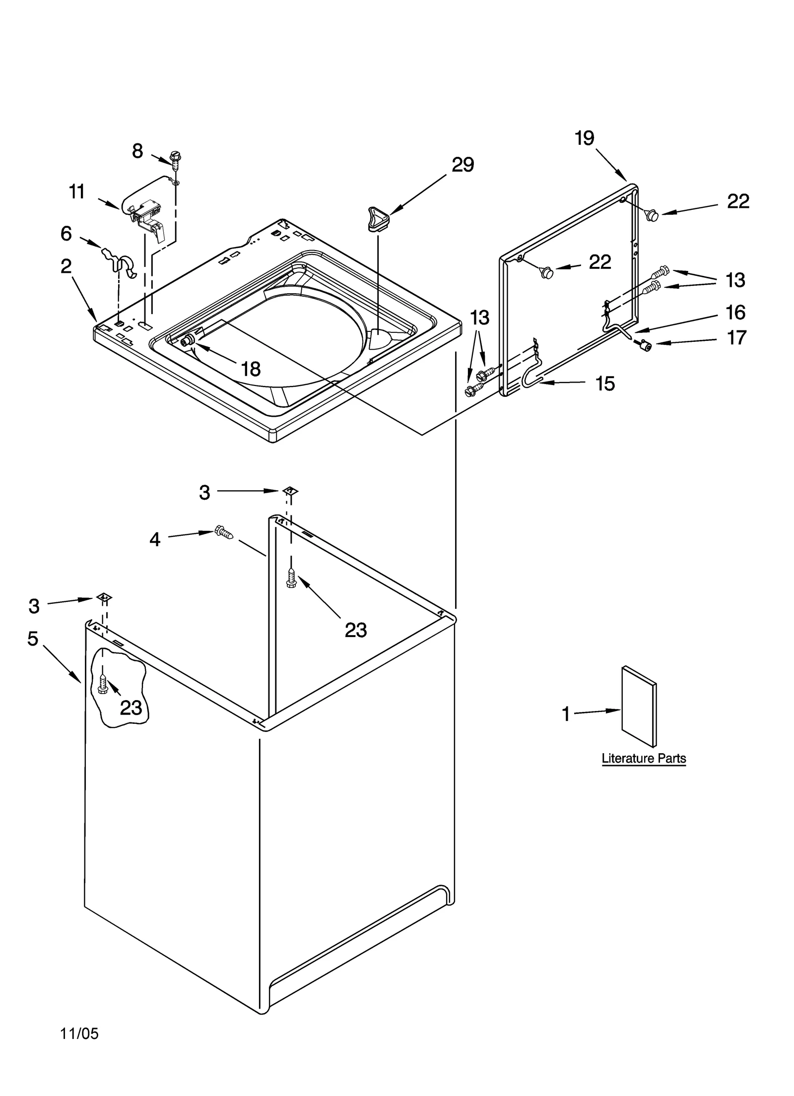 TOP AND CABINET PARTS