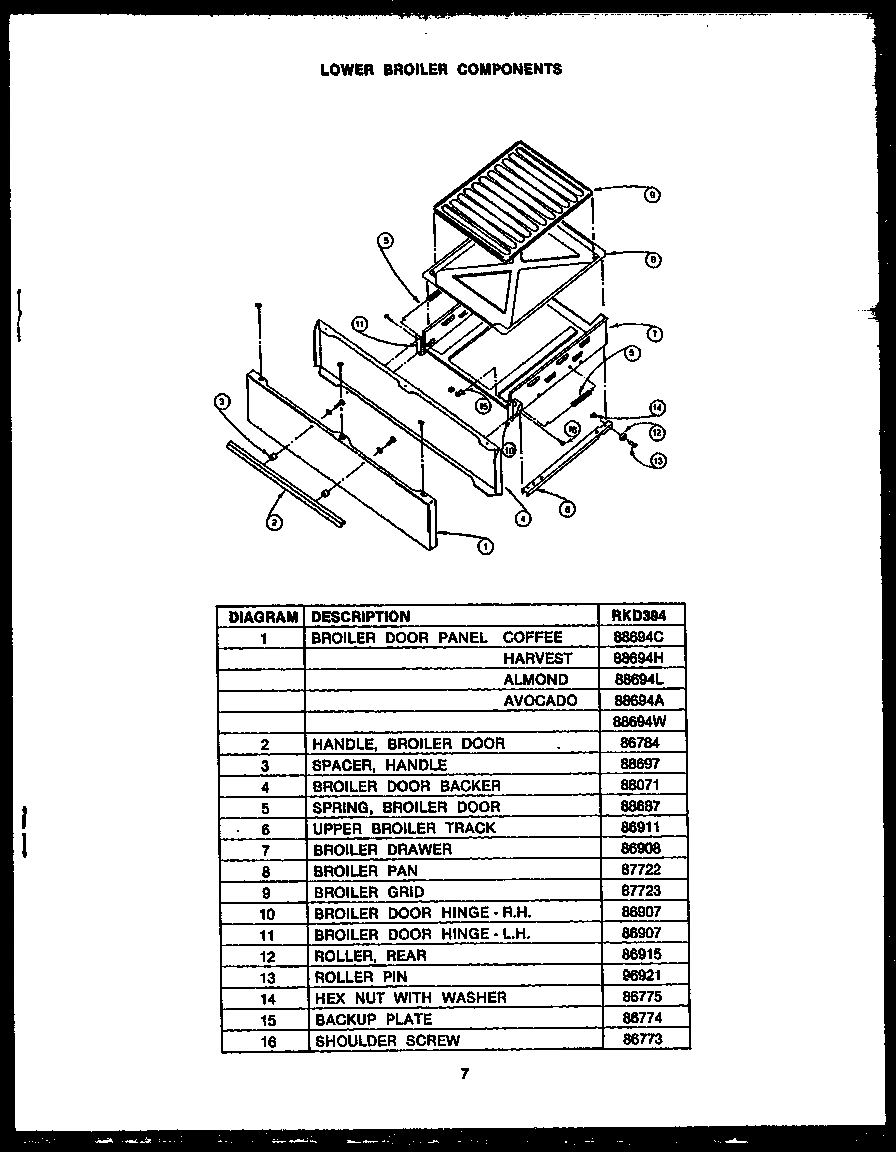 02 - LOWER BROILER COMPONENTS