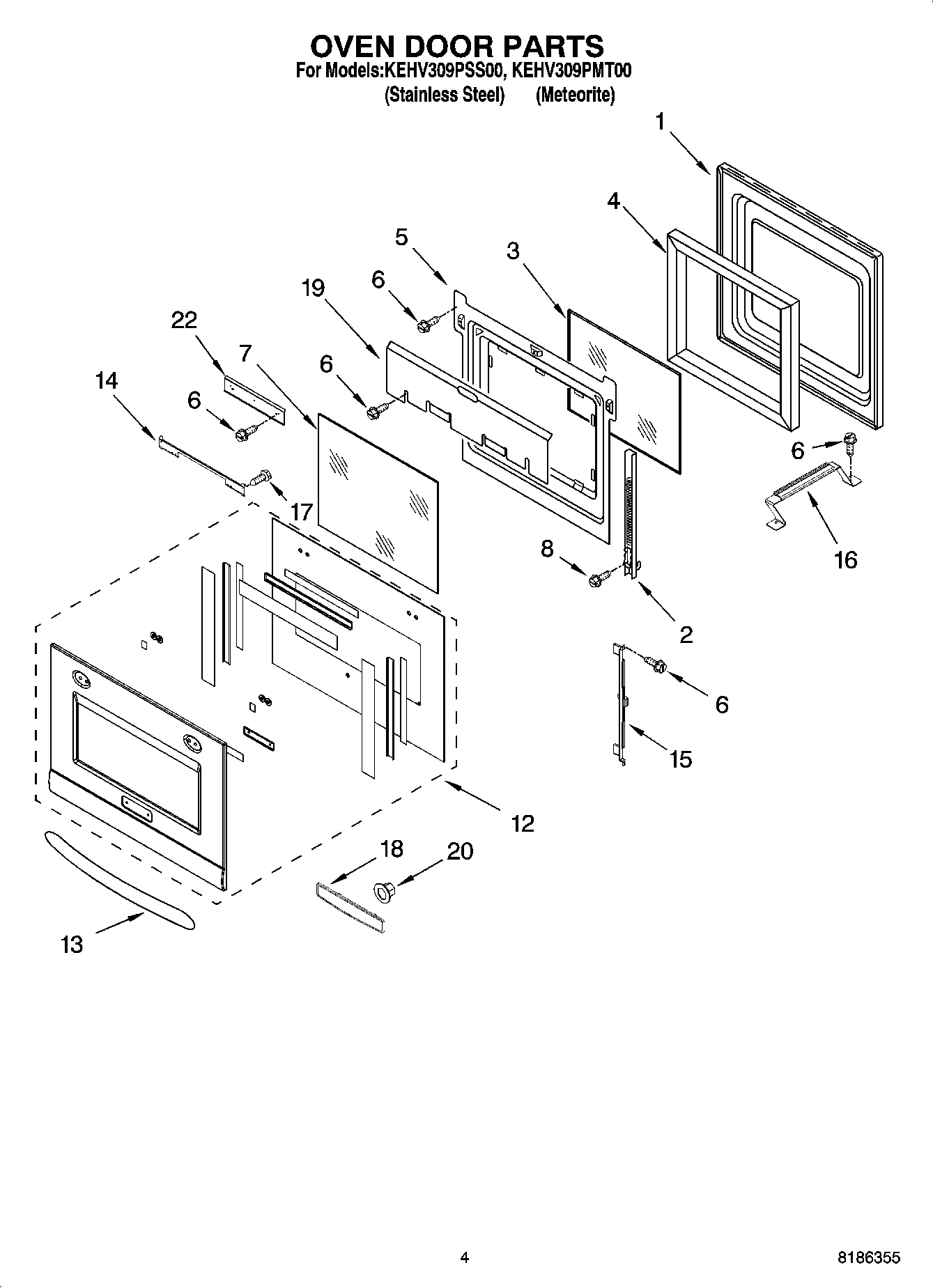 03 - OVEN DOOR PARTS