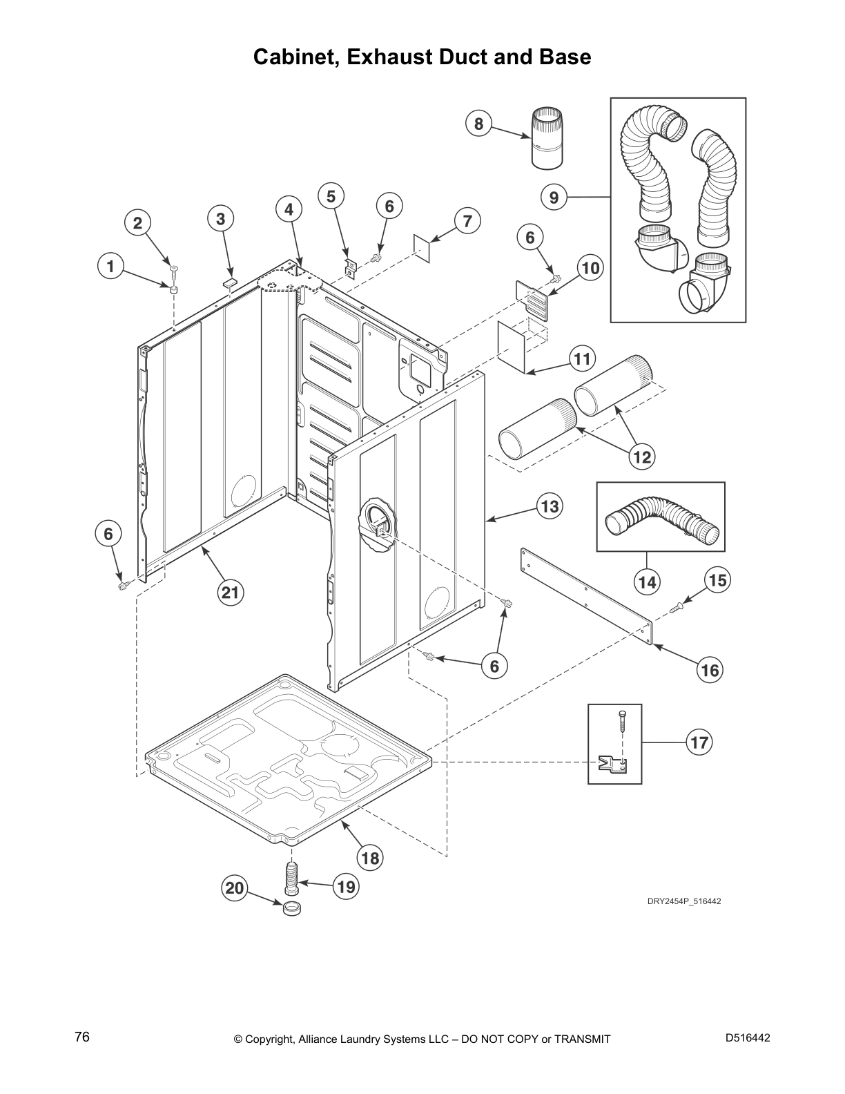 Cabinet, Exhaust Duct and Base