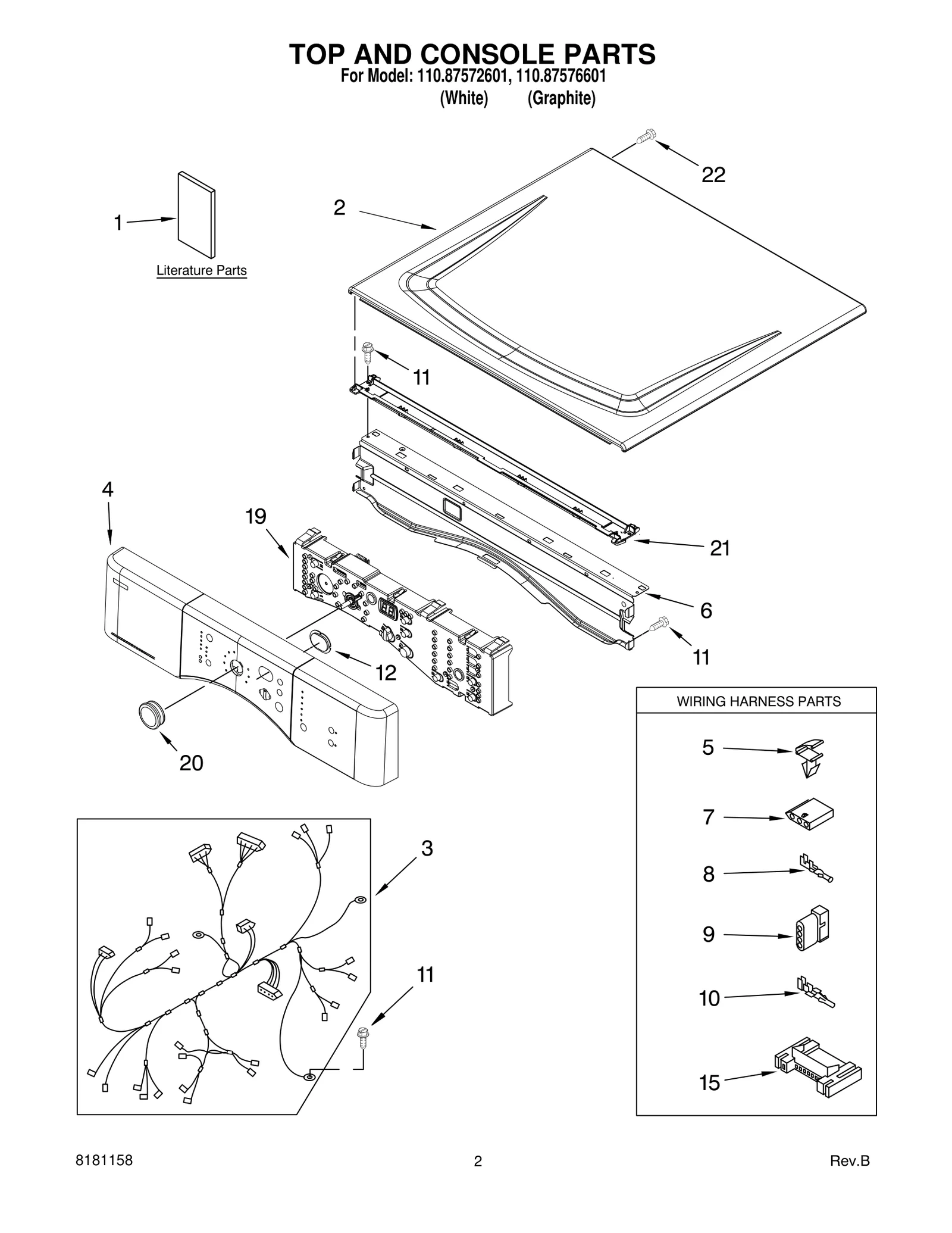 TOP AND CONSOLE PARTS