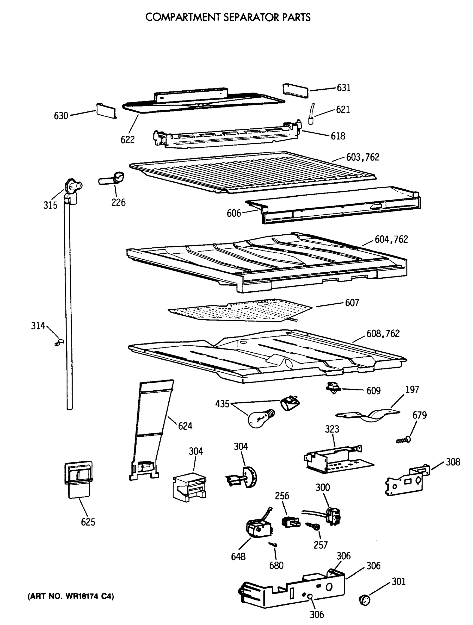 COMPARTMENT SEPARATOR PARTS
