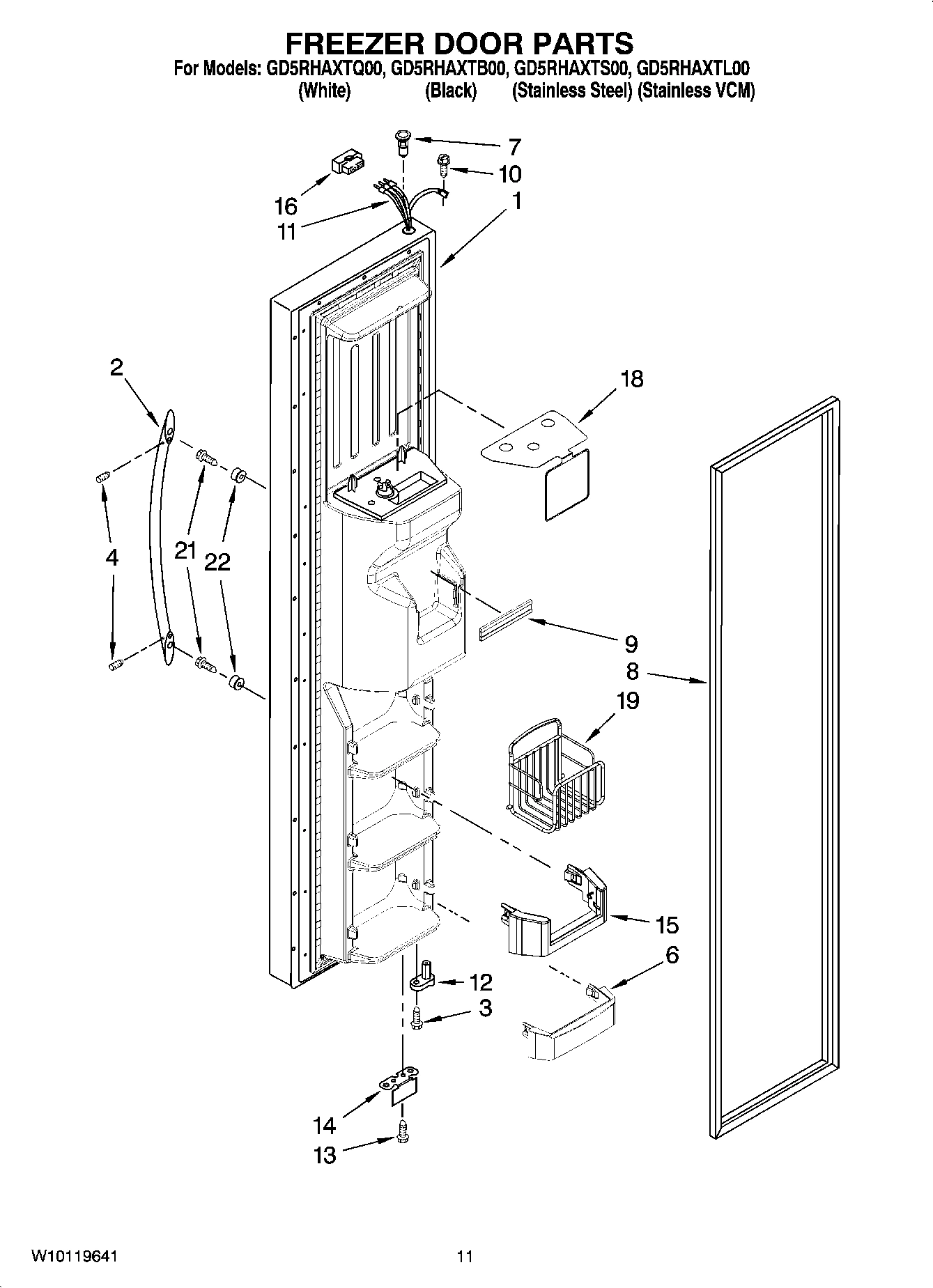 07 - FREEZER DOOR PARTS
