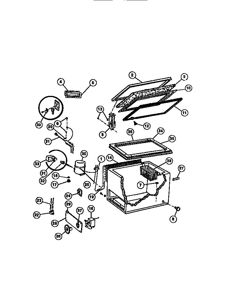 02 - CABINET, LID, COMPRESSOR